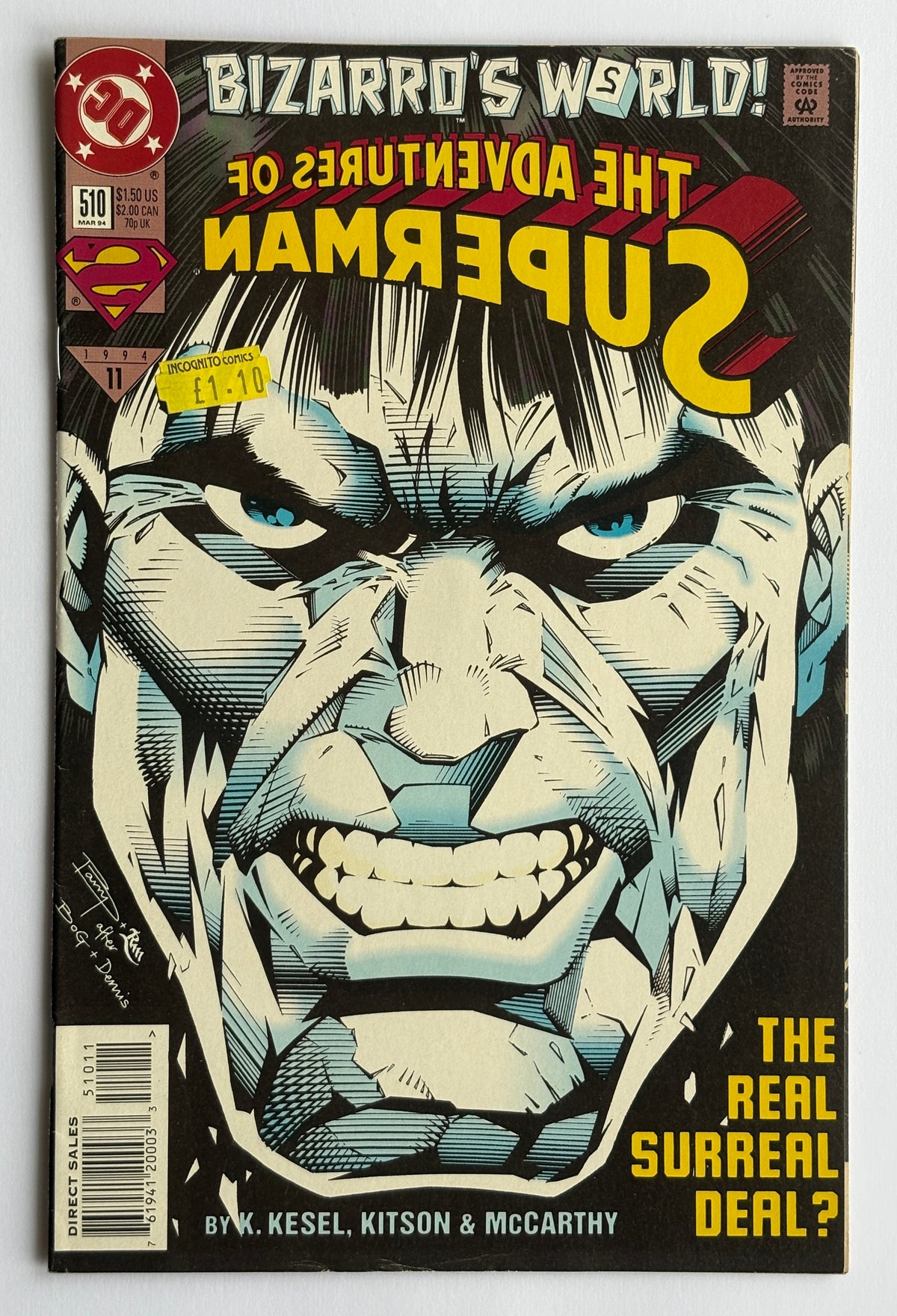 The Adventures of Superman #510 - 1st Printing DC Comics March 1994 F/VF 7.0
