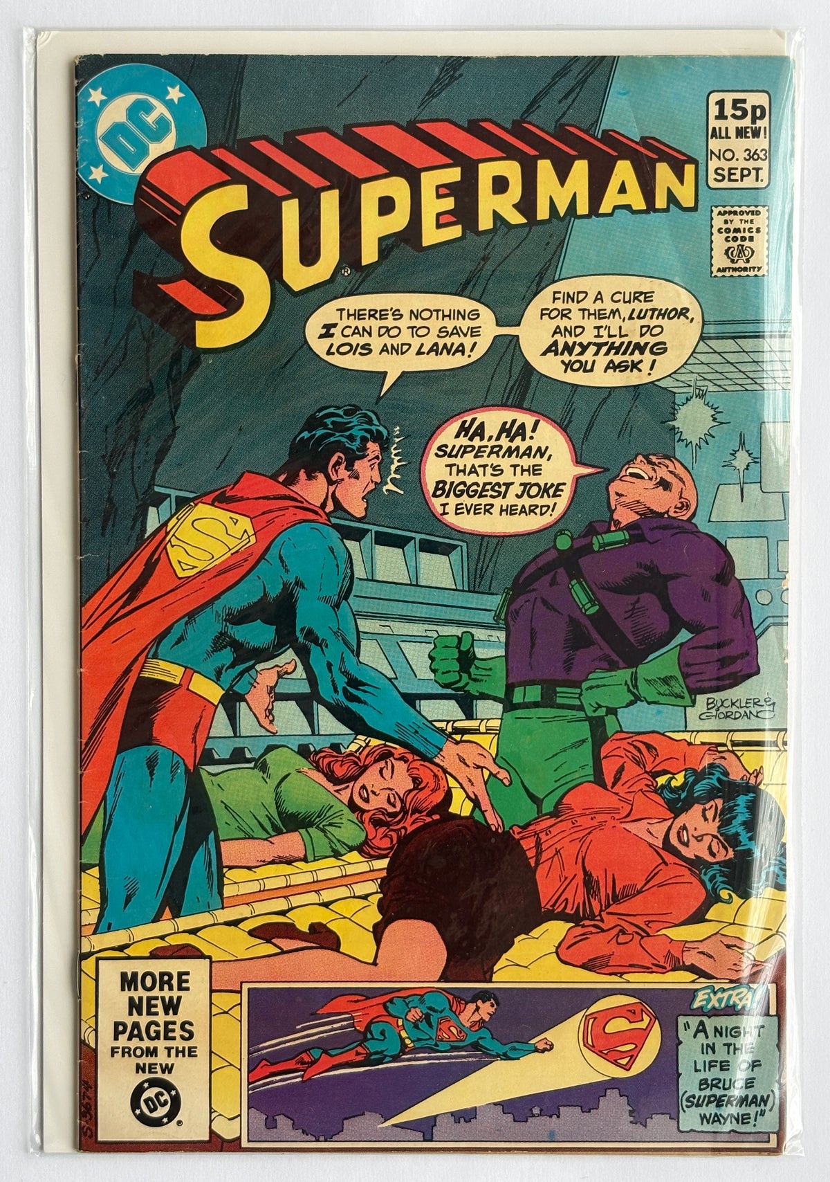 Superman #363 - UK Variant September 1981 VG/FN 5.0