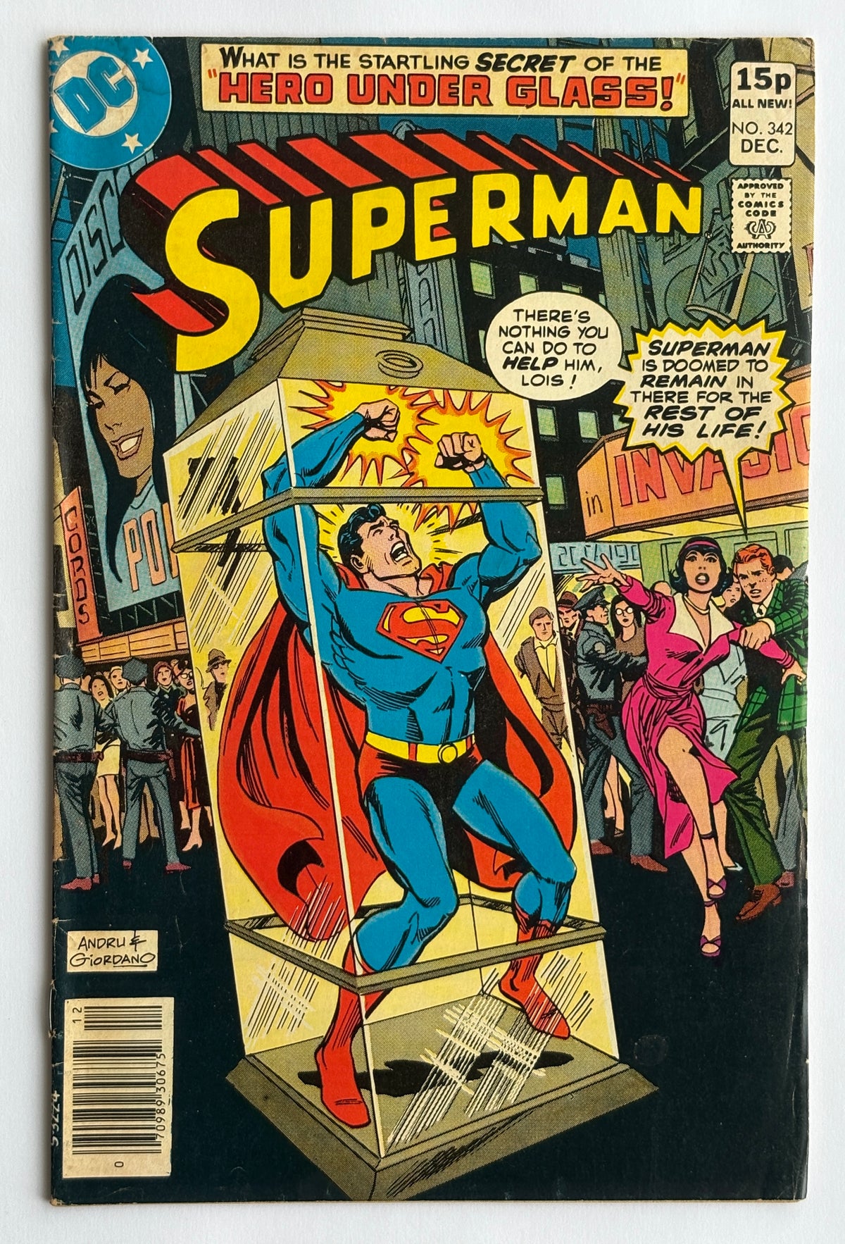 Superman #342 - DC Comics UK Variant December 1979  FN 6.0