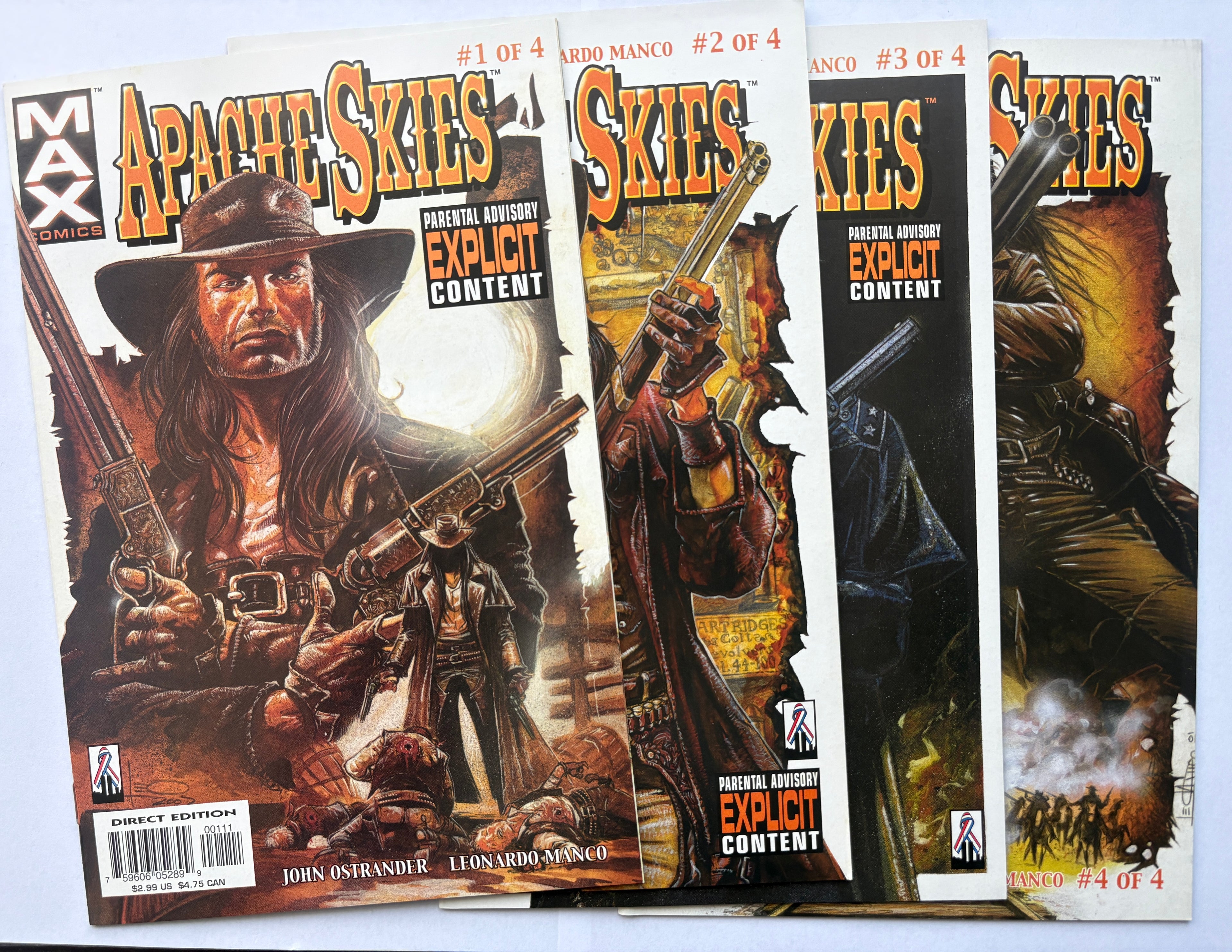 Apache Skies #1 to 4 - Complete Set of 4 Comics Max (Marvel) 2002 VF/NM 9.0