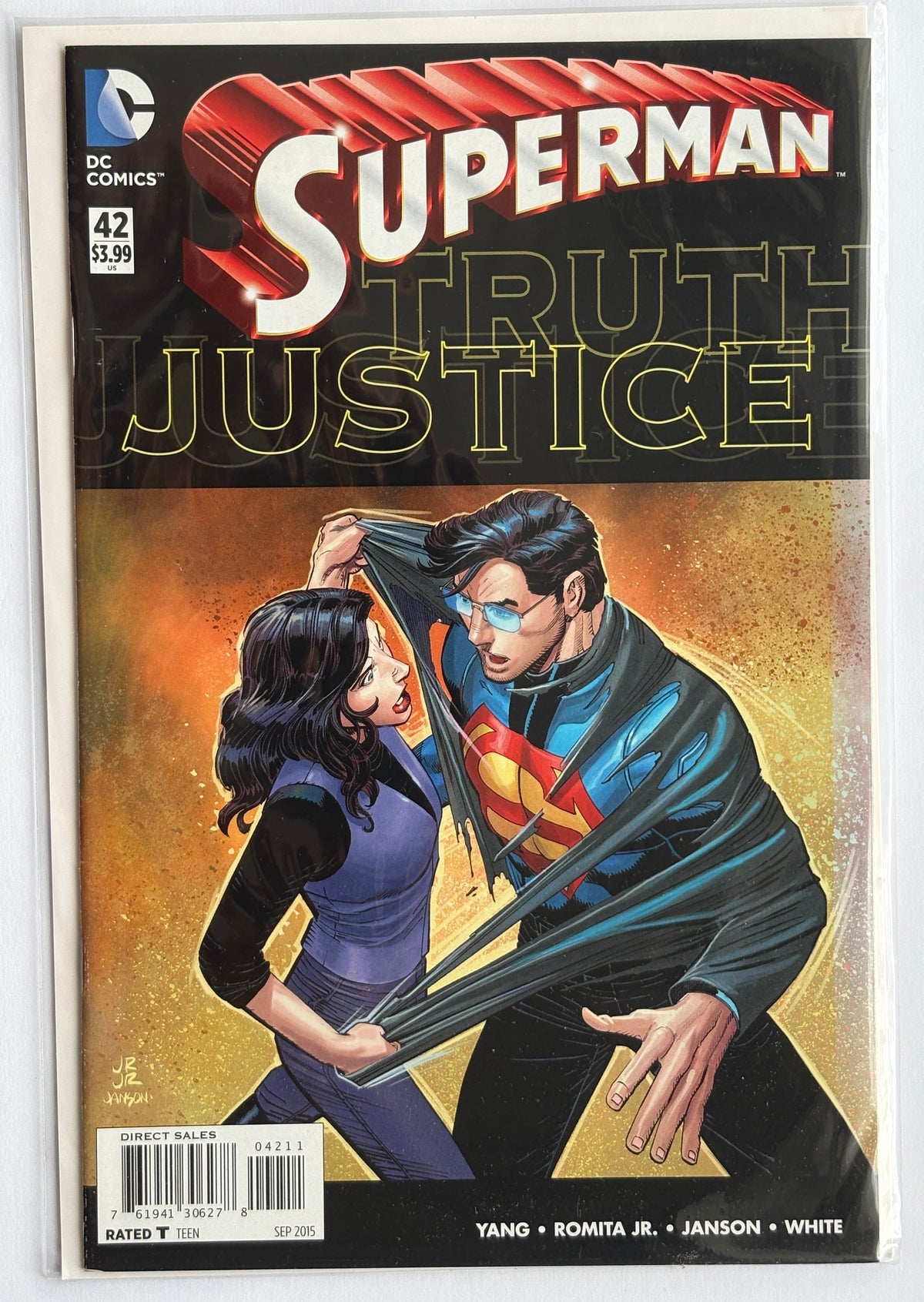 Superman #42 - Truth Justice - 1st Printing - DC Comics September 2015 VF/NM 9.0