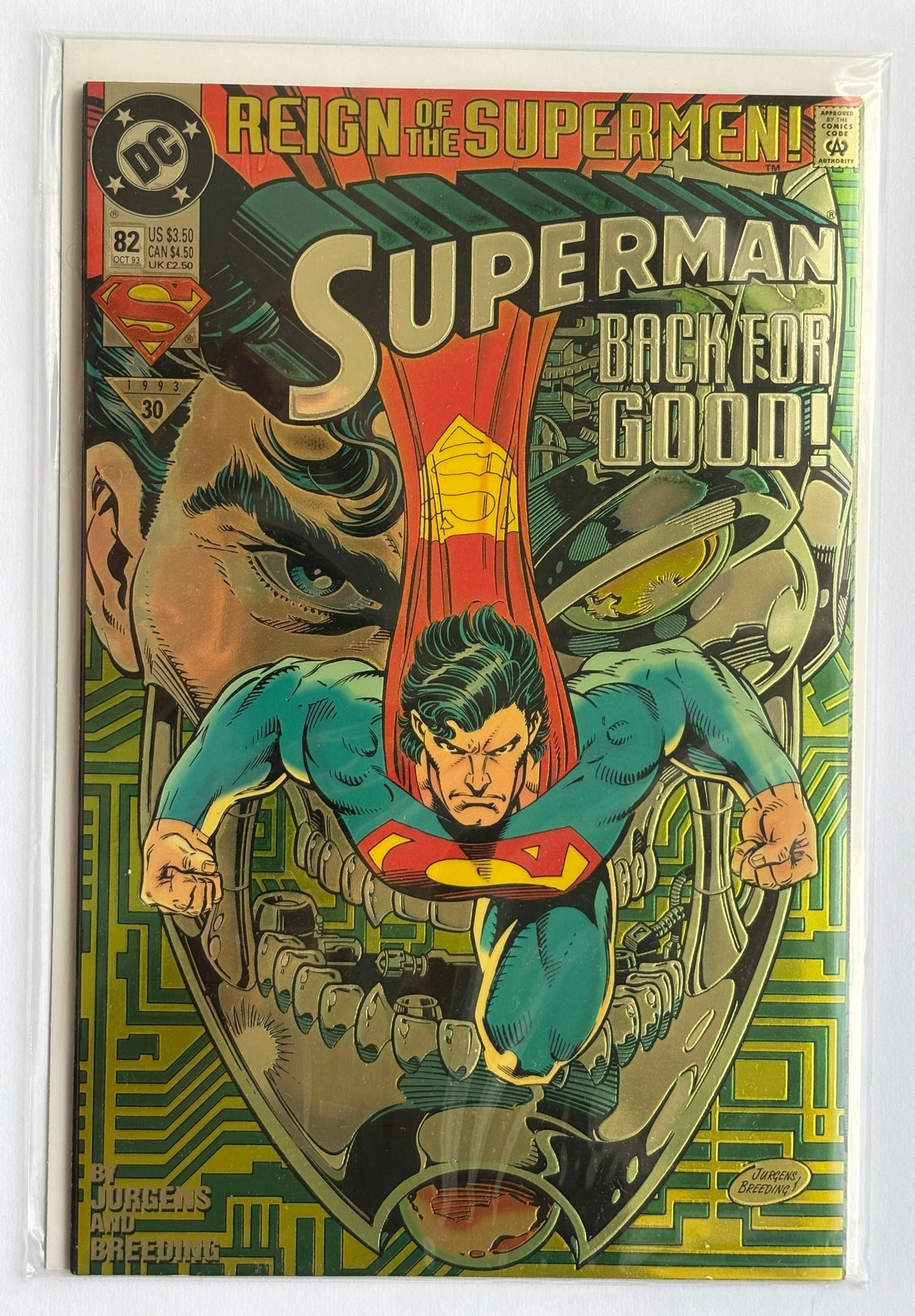 Superman #82 - Foil Cover DC Comics October 1993 F/VF 7.0