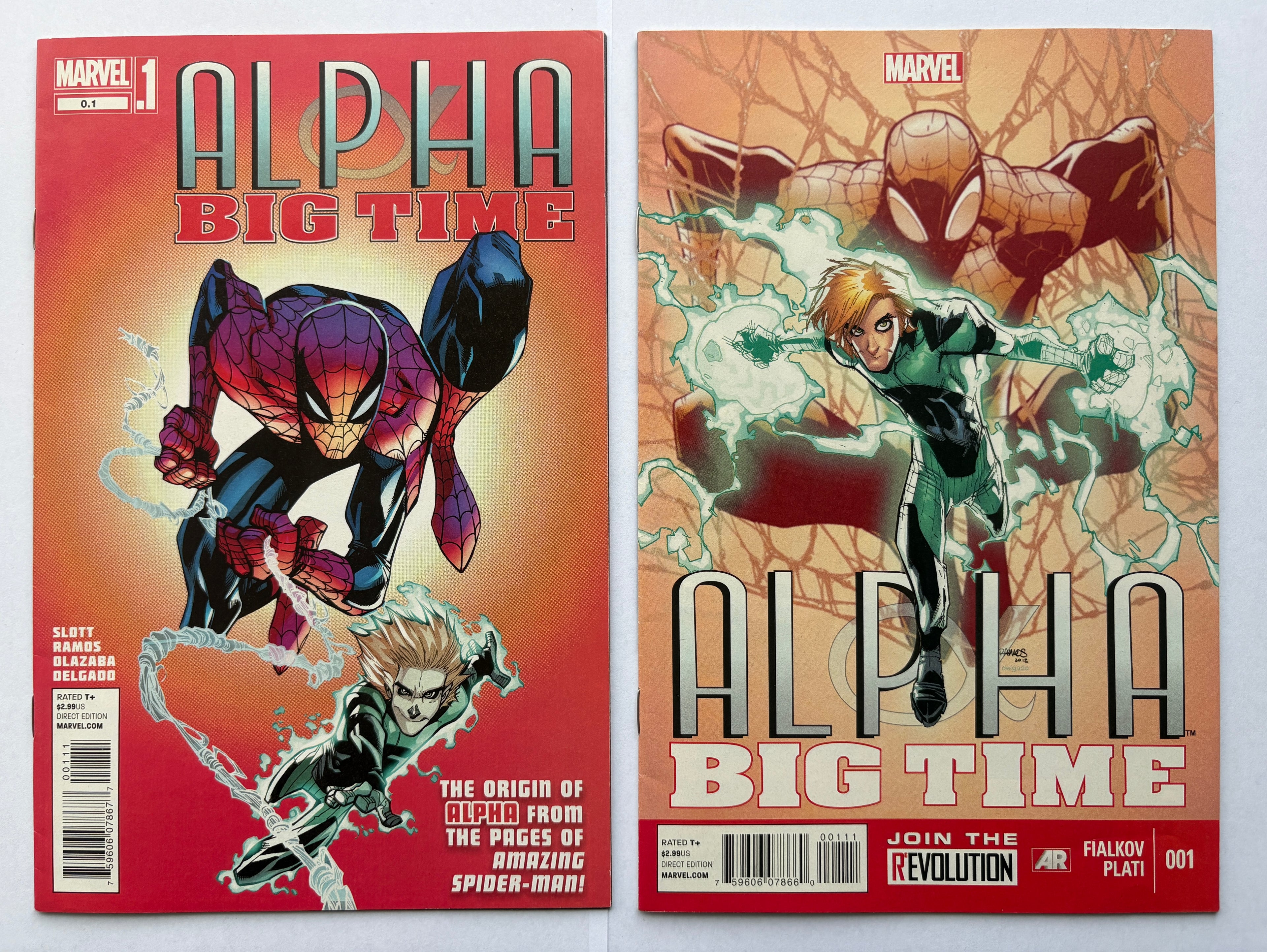 Alpha Big Time #0.1 & #1 (2 Comics)  - 1st Prints - Marvel Comics 2013 F/VF 7.0