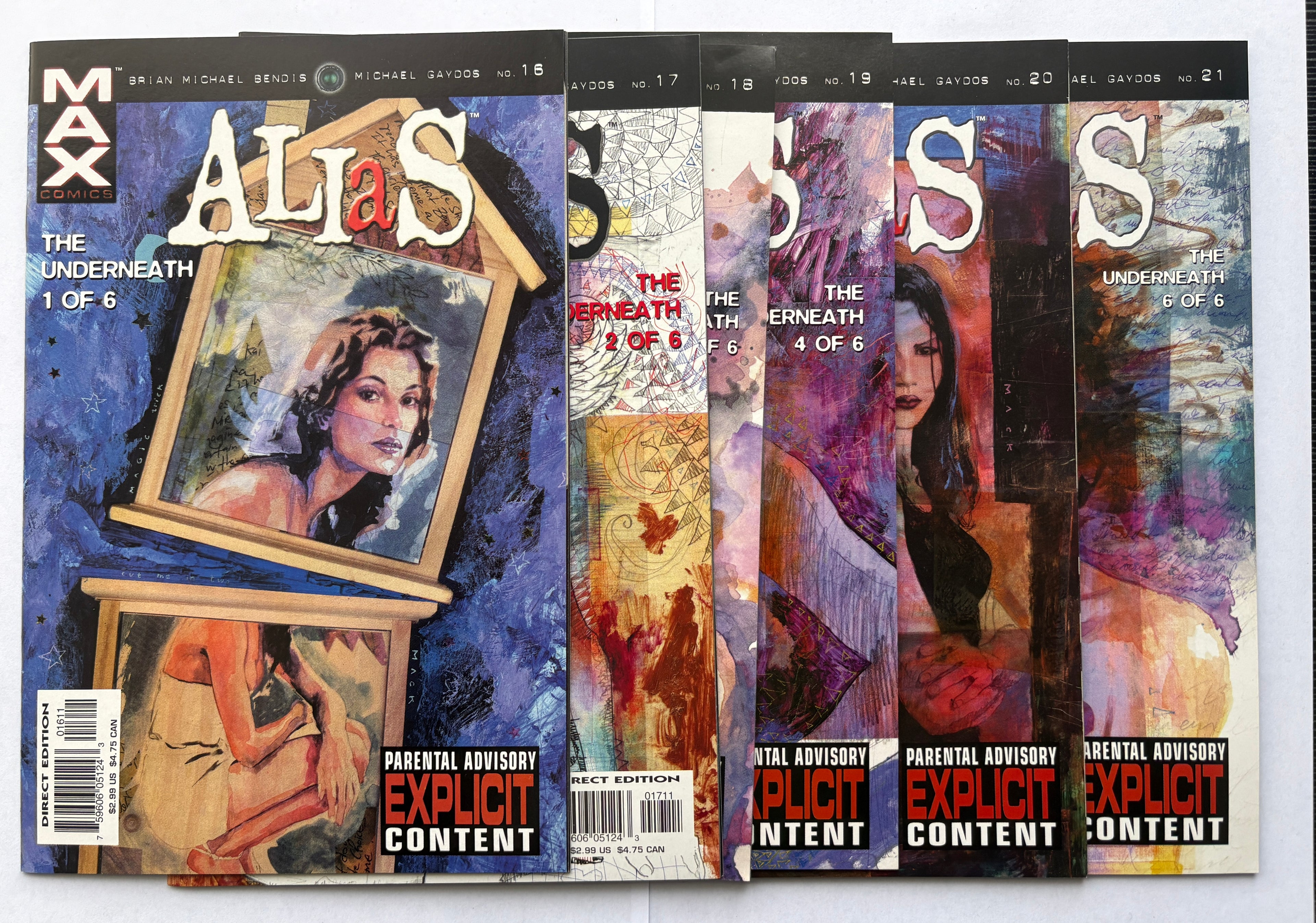 Alias #16 to 21 - The Underneath #1 to 6 Jessica Jones Marvel Max 2003 VF/NM 9.0