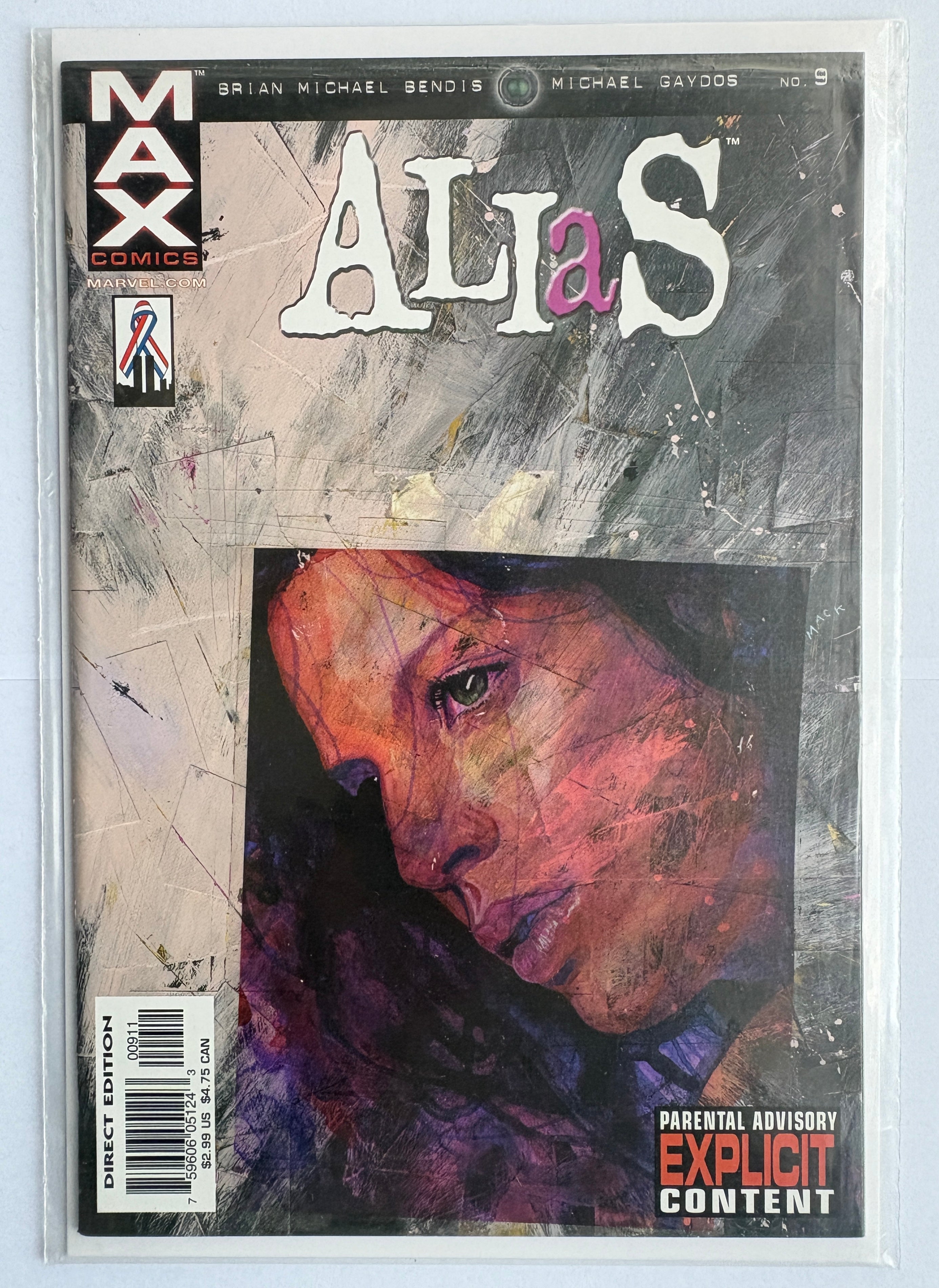 Alias #9 - 1st Printing Max Comics (Marvel) - July 2002 VF- 7.5