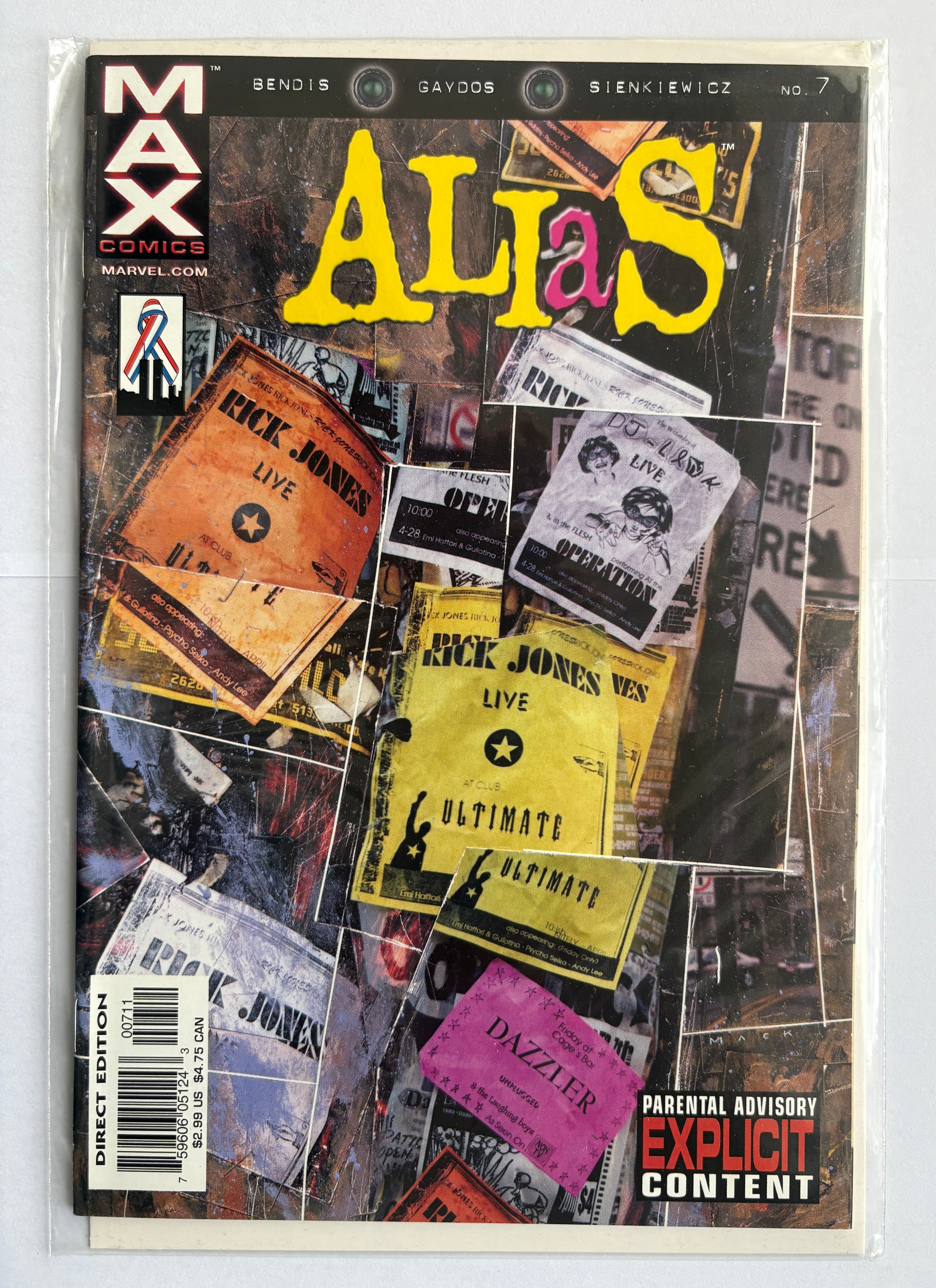 Alias #7 - 1st Printing Max Comics (Marvel) - May 2002 VF 8.0