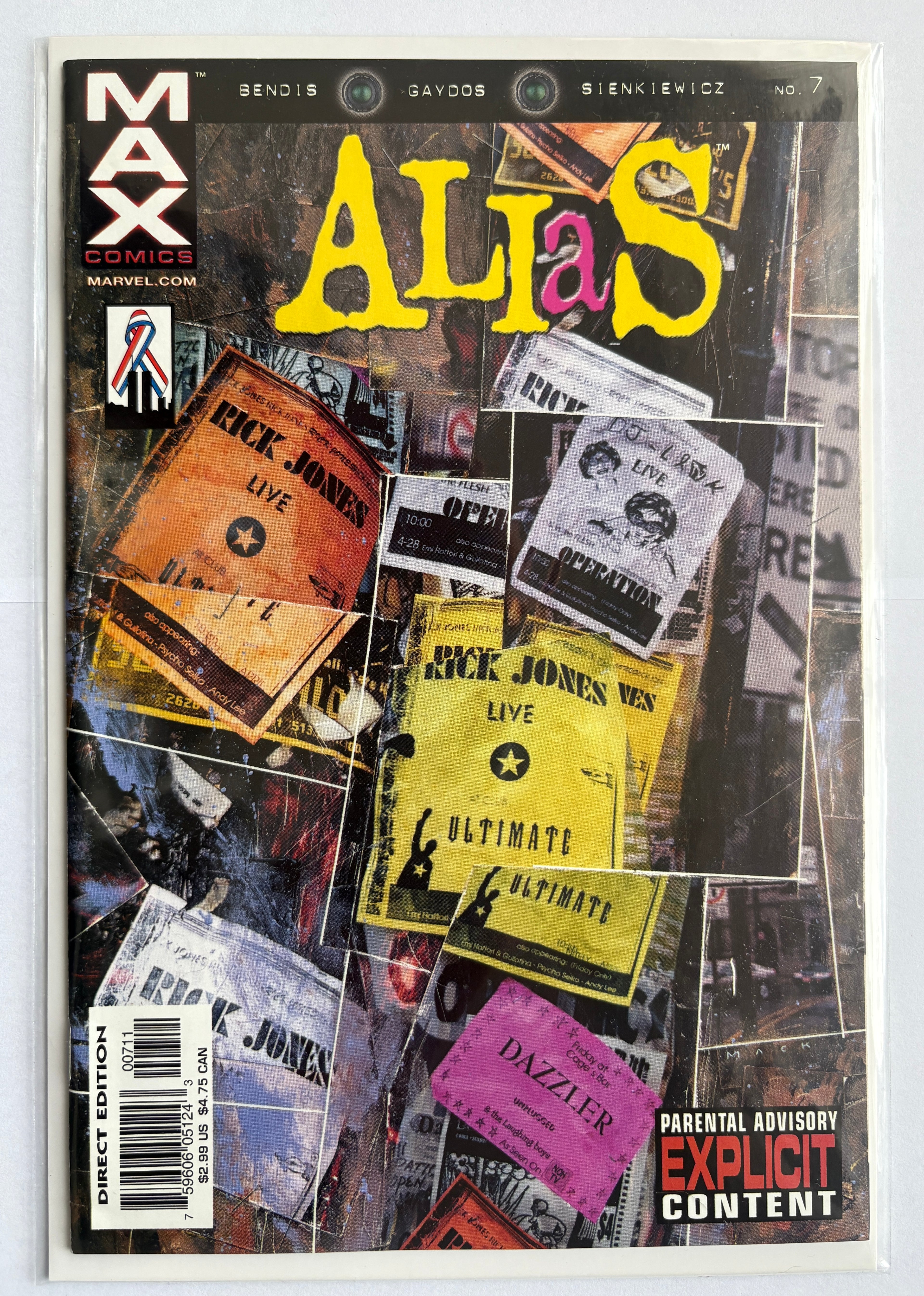 Alias #7 - Max Comics (Marvel) - 1st Printing - May 2002 VF 8.0