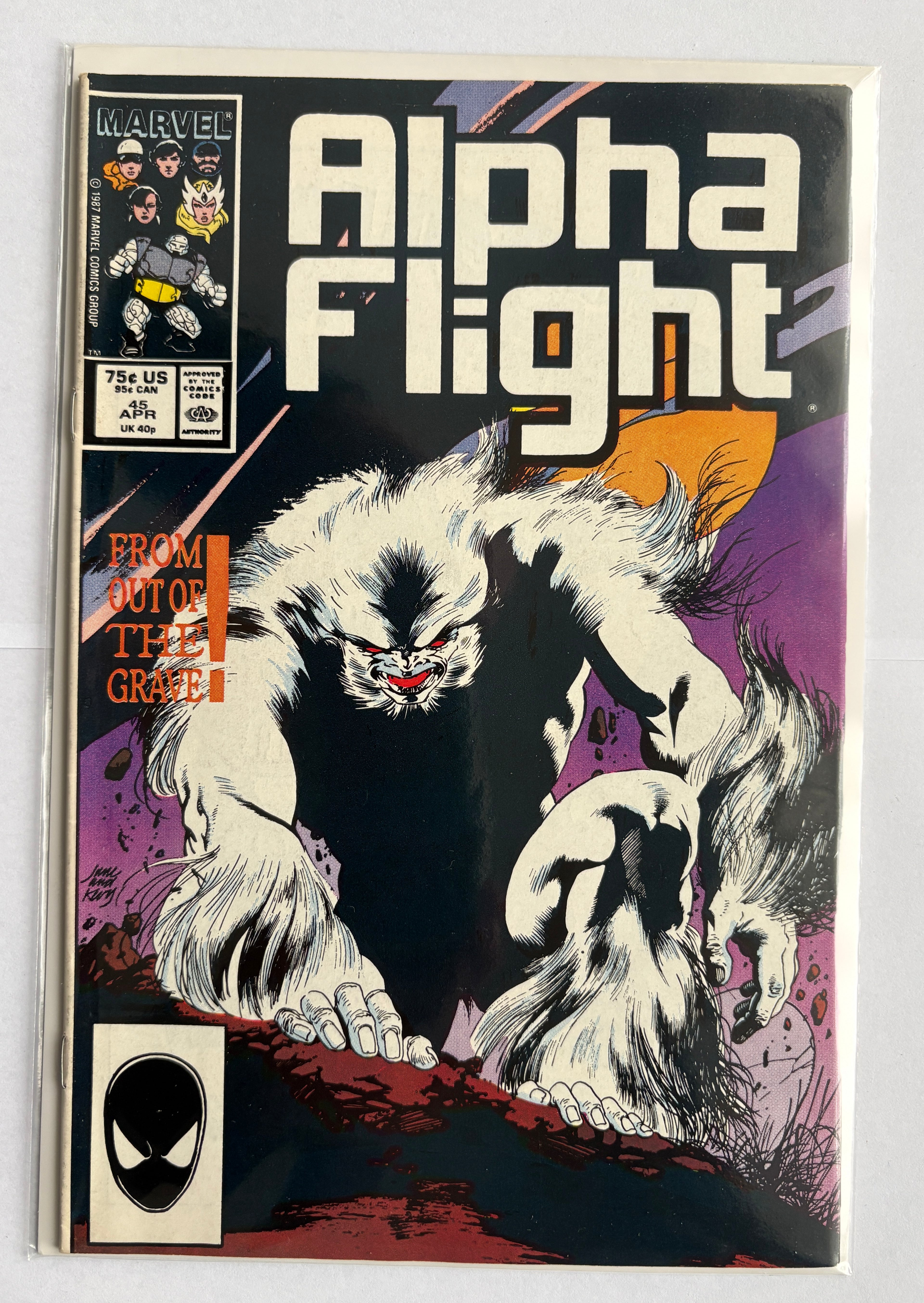 Alpha Flight #45 - Marvel Comics - April 1987 VF+ 8.5