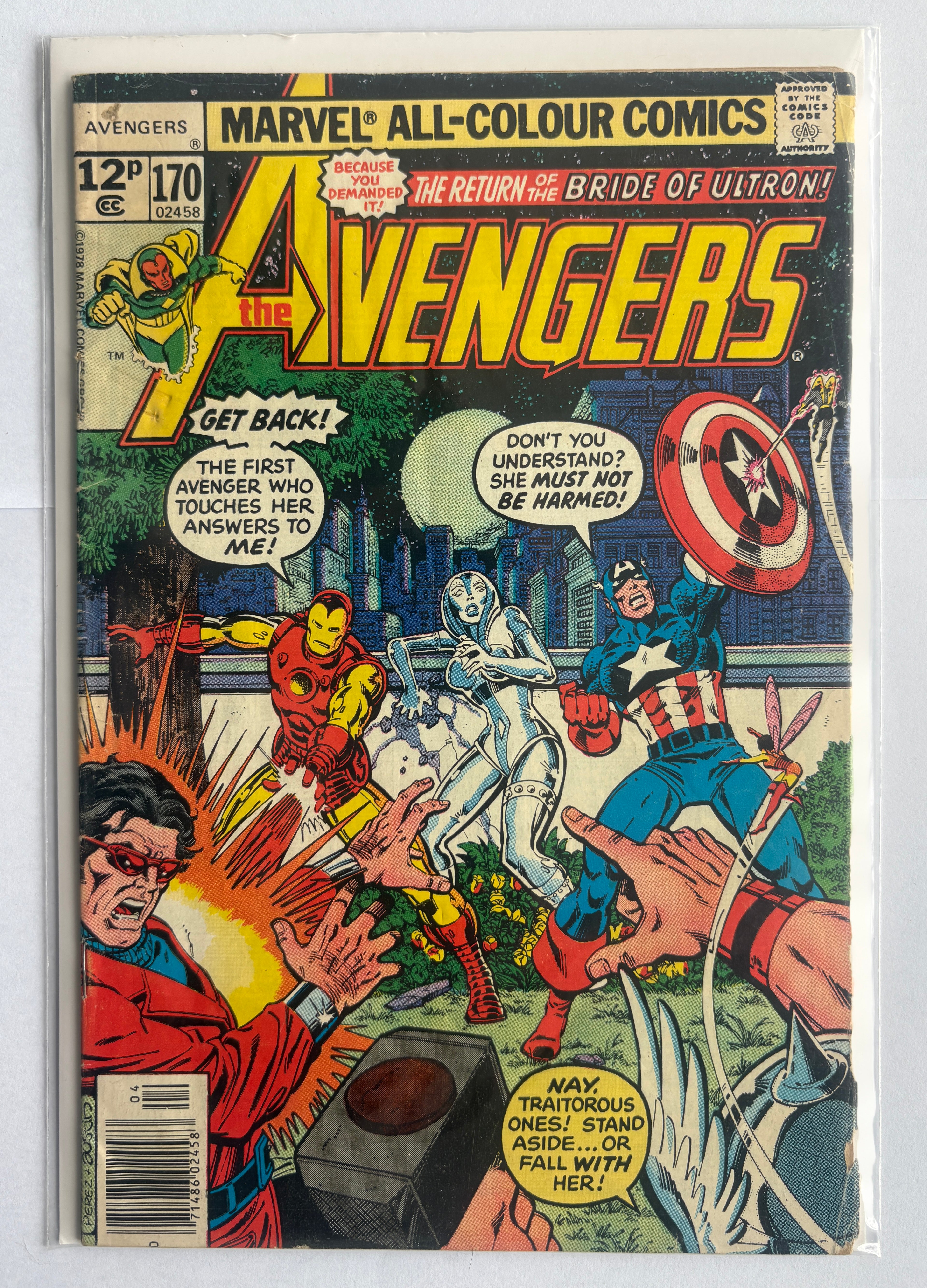 The Avengers #170 - Marvel Comics UK Variant April 1978 VG+ 4.5