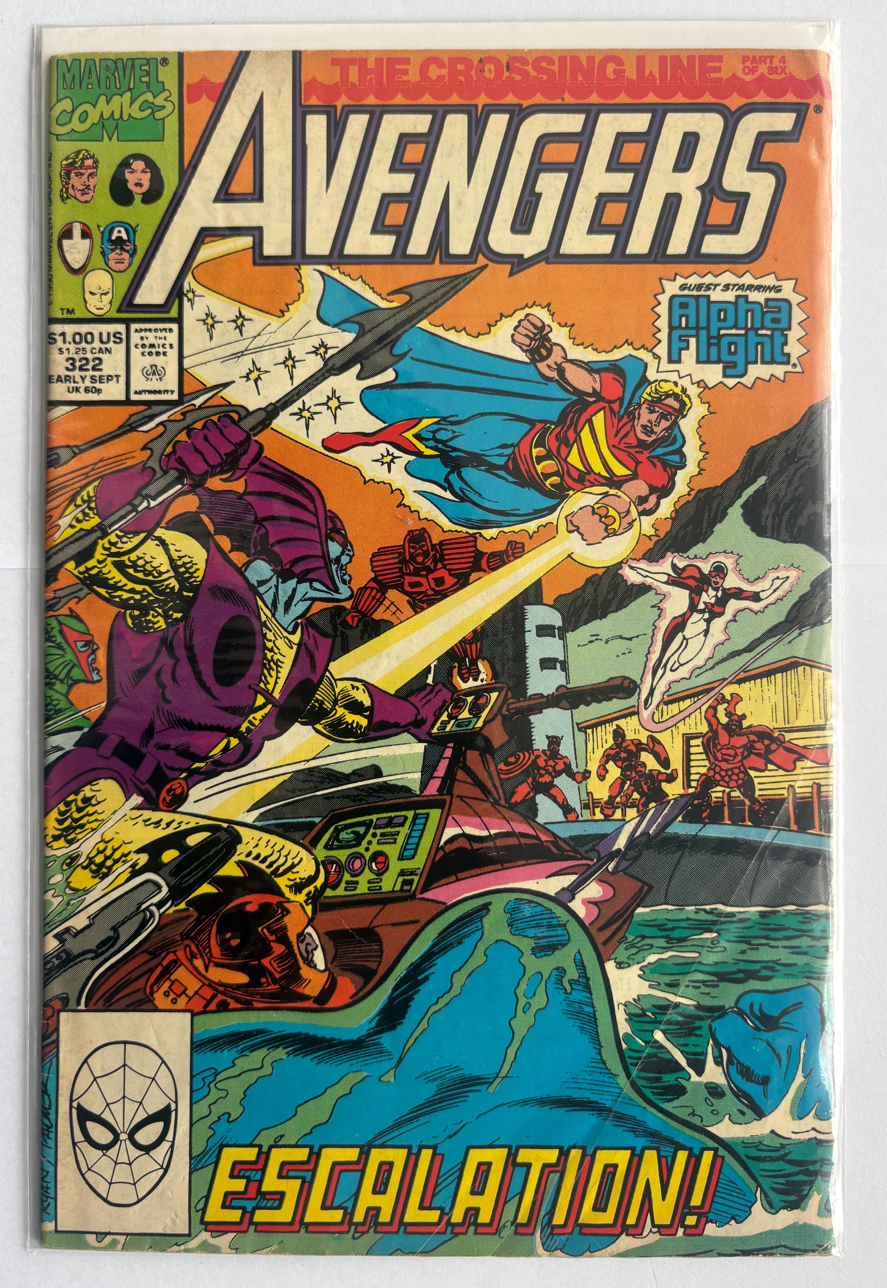 The Avengers #322 - Marvel Comics - September 1990 VG/FN 5.0