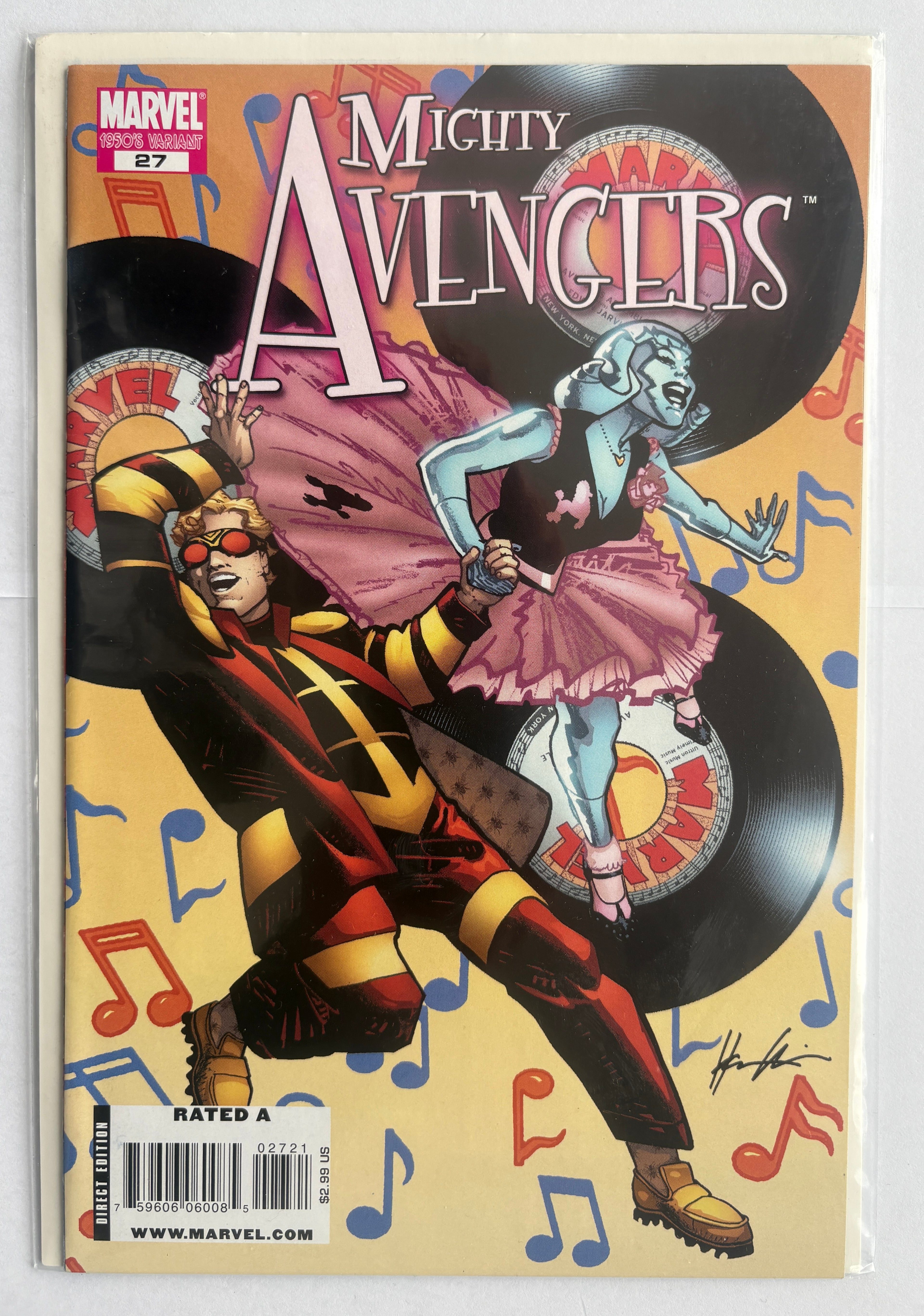 Mighty Avengers #27 - 1st Printing 50's Decade Variant September 2009 VF 8.0