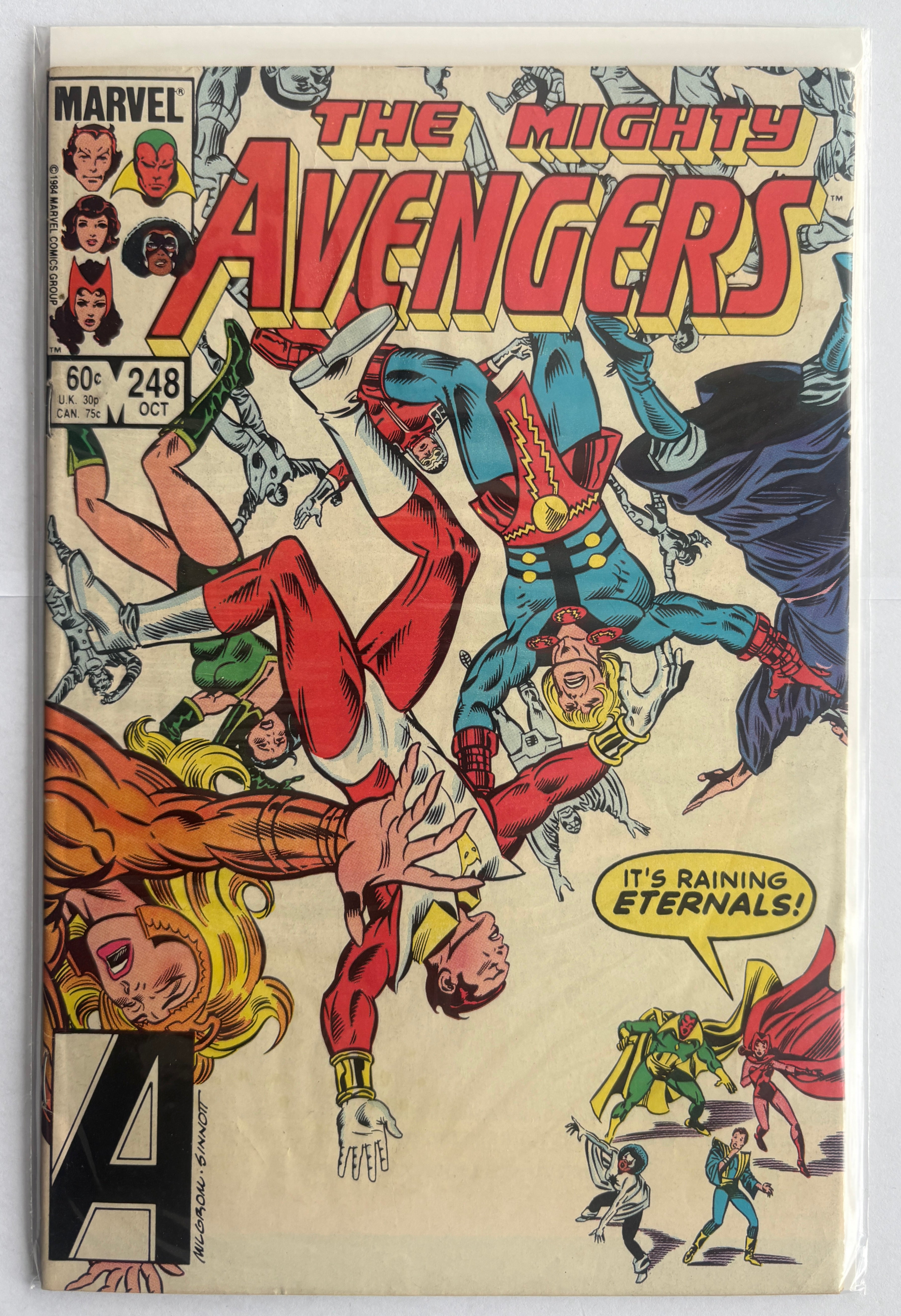 The Mighty Avengers #248 - It's Raining Eternals - October 1984 FN- 5.5