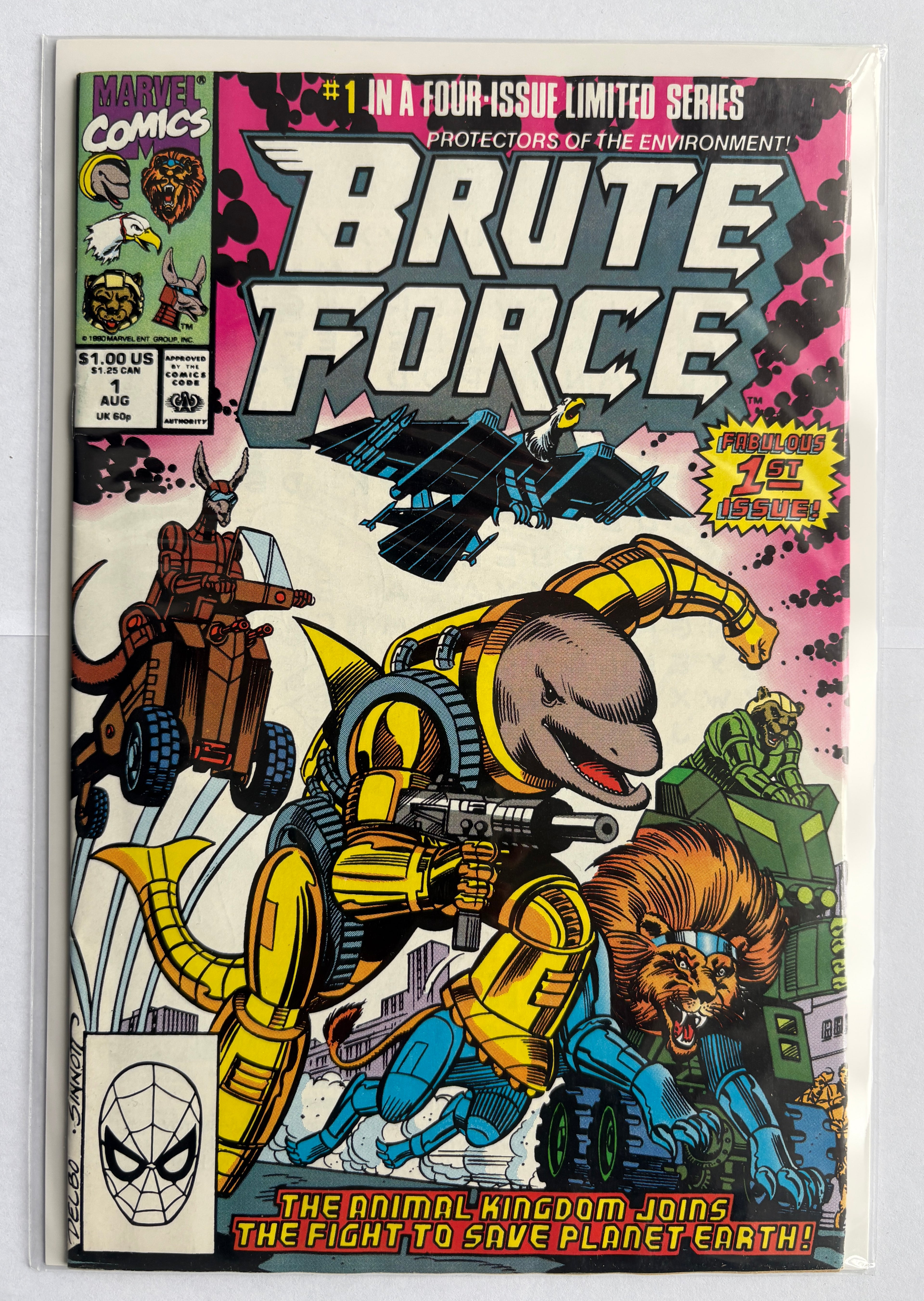 Brute Force #1 - 1st Issue - Marvel Comics - August 1990 VF 8.0