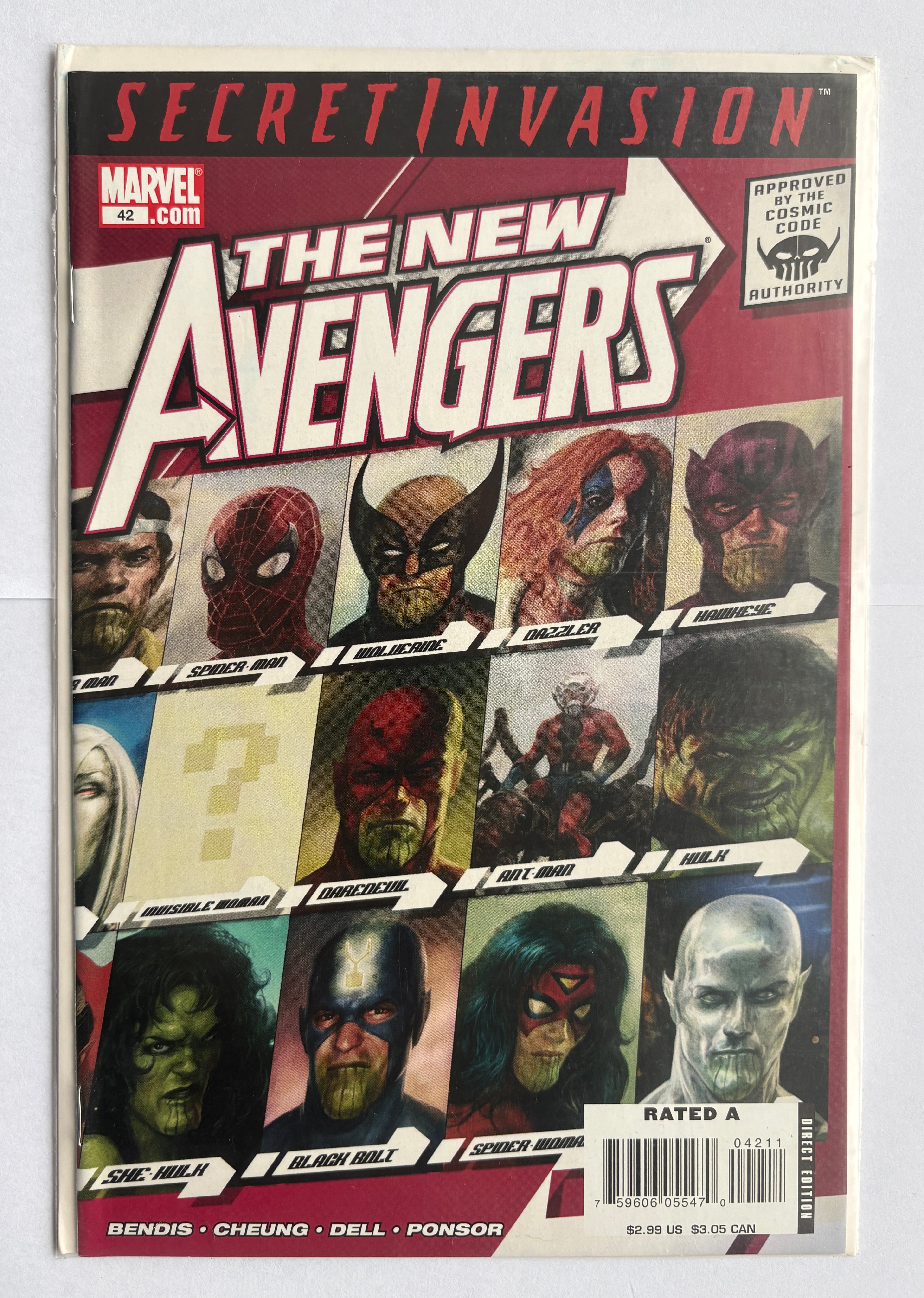 The New Avengers #42 - 1st Printing - Marvel Comic August 2008 F/VF 7.0