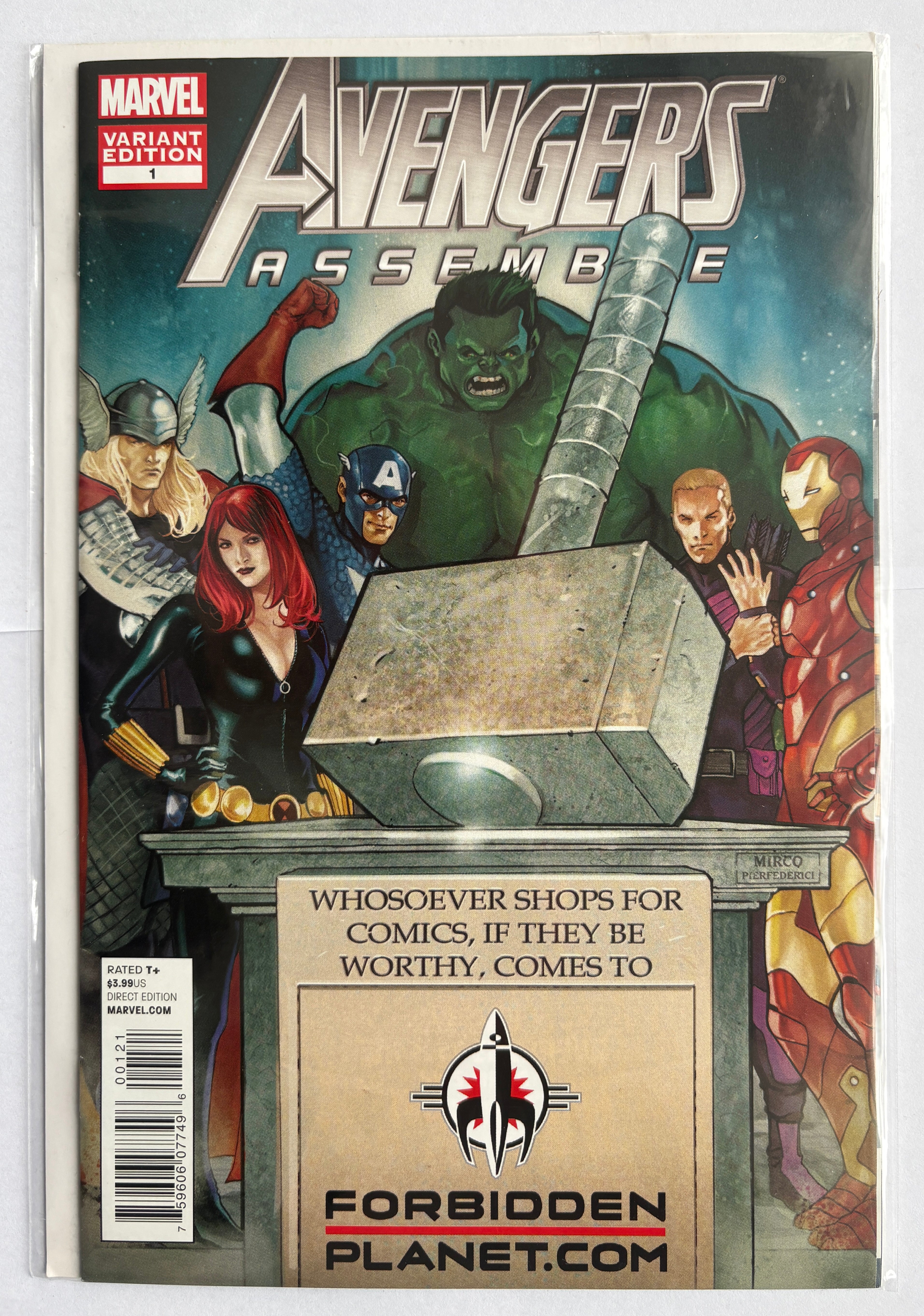 Avengers Assemble #1 - 1st Print Forbidden Planet Variant Marvel 2012 VF- 7.5