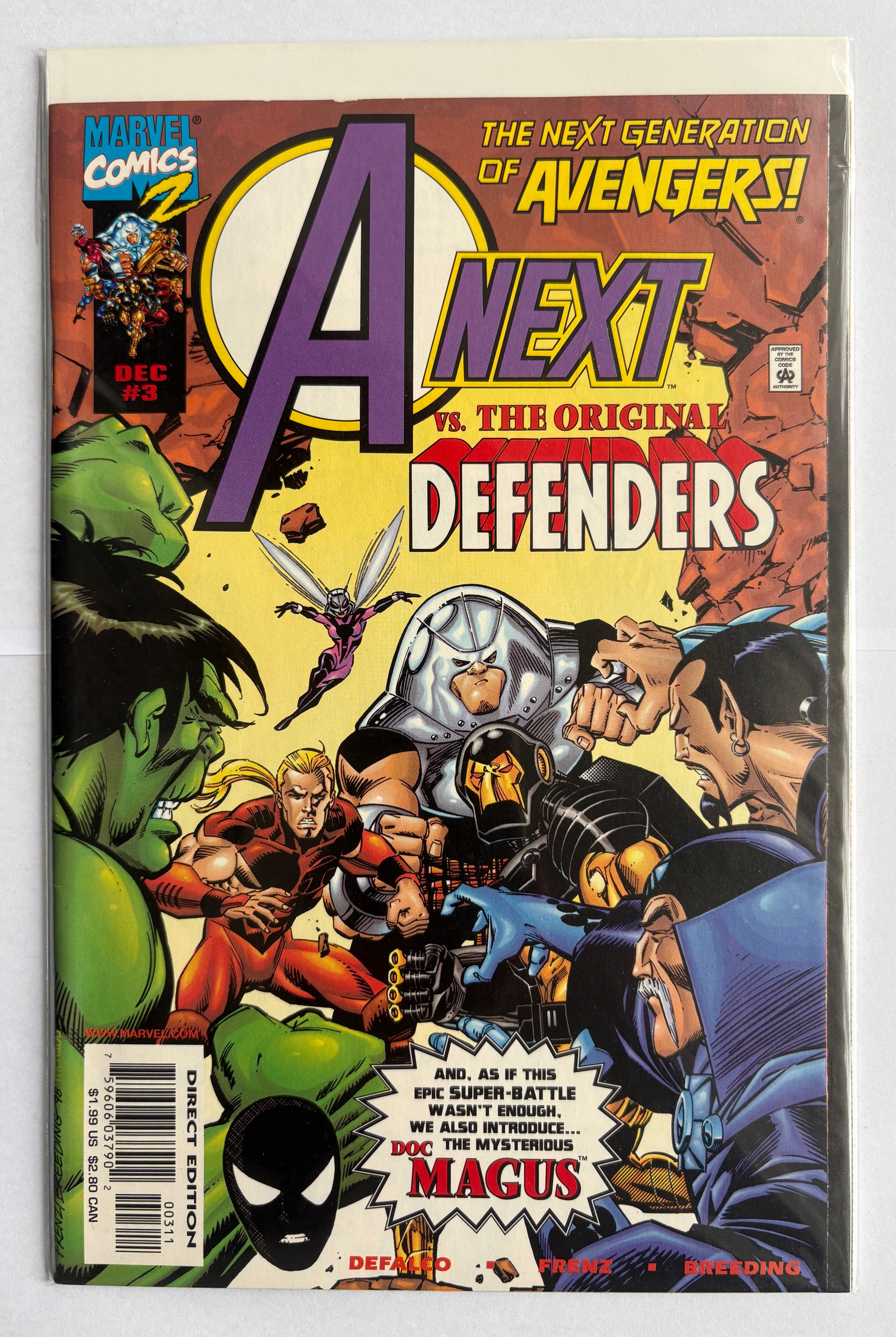 A-Next vs the Original Defenders #3 - 1st Printing Marvel December 1998 VF- 7.5