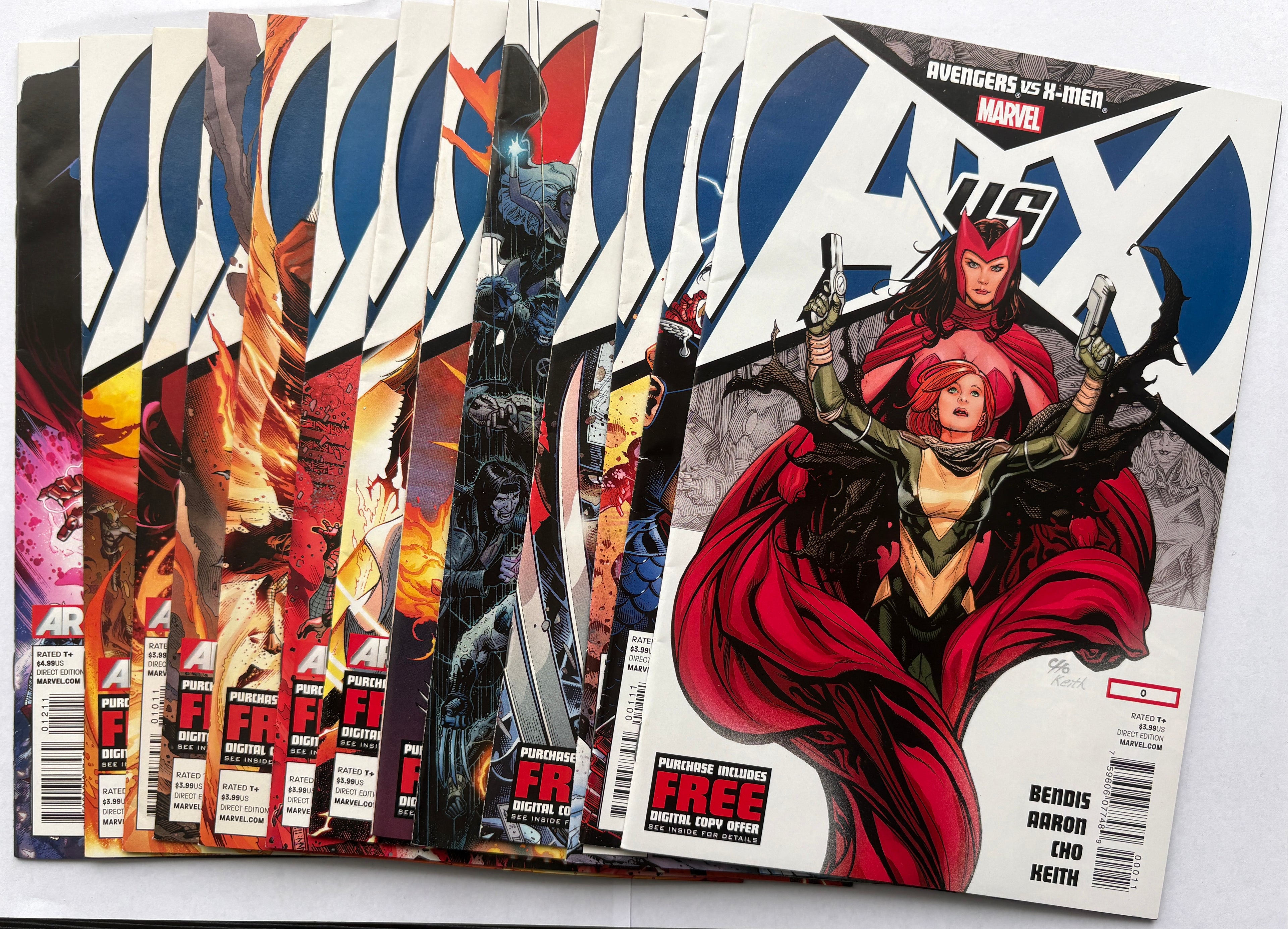 Avengers Vs X-men (A vs X) #0 to 12 Set of 13 Marvel Comics 2012 FN/VF 7.0