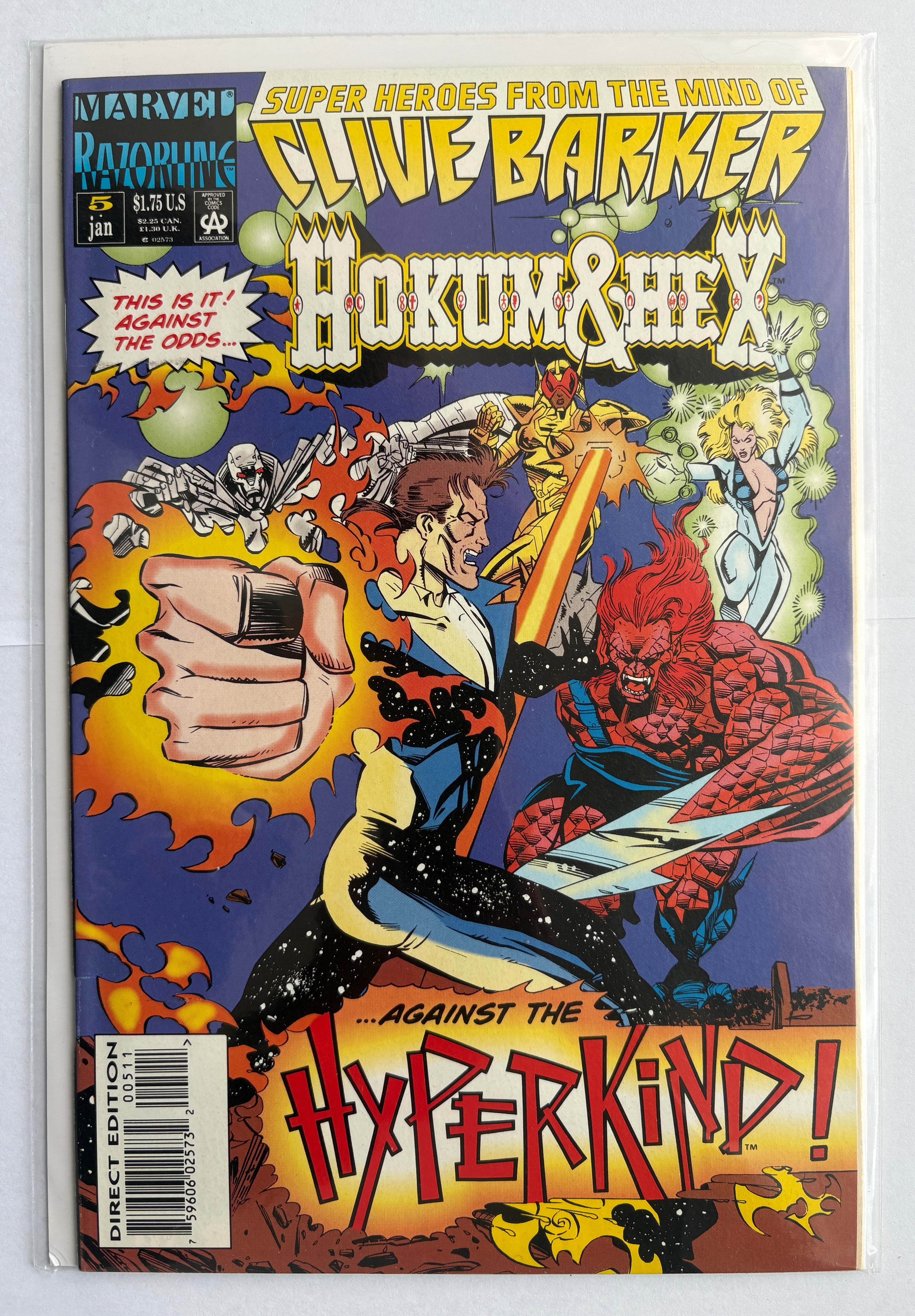 Hokum & Hex #5 - 1st Printing Clive Barker Marvel Comics January 1994 VF/NM 9.0