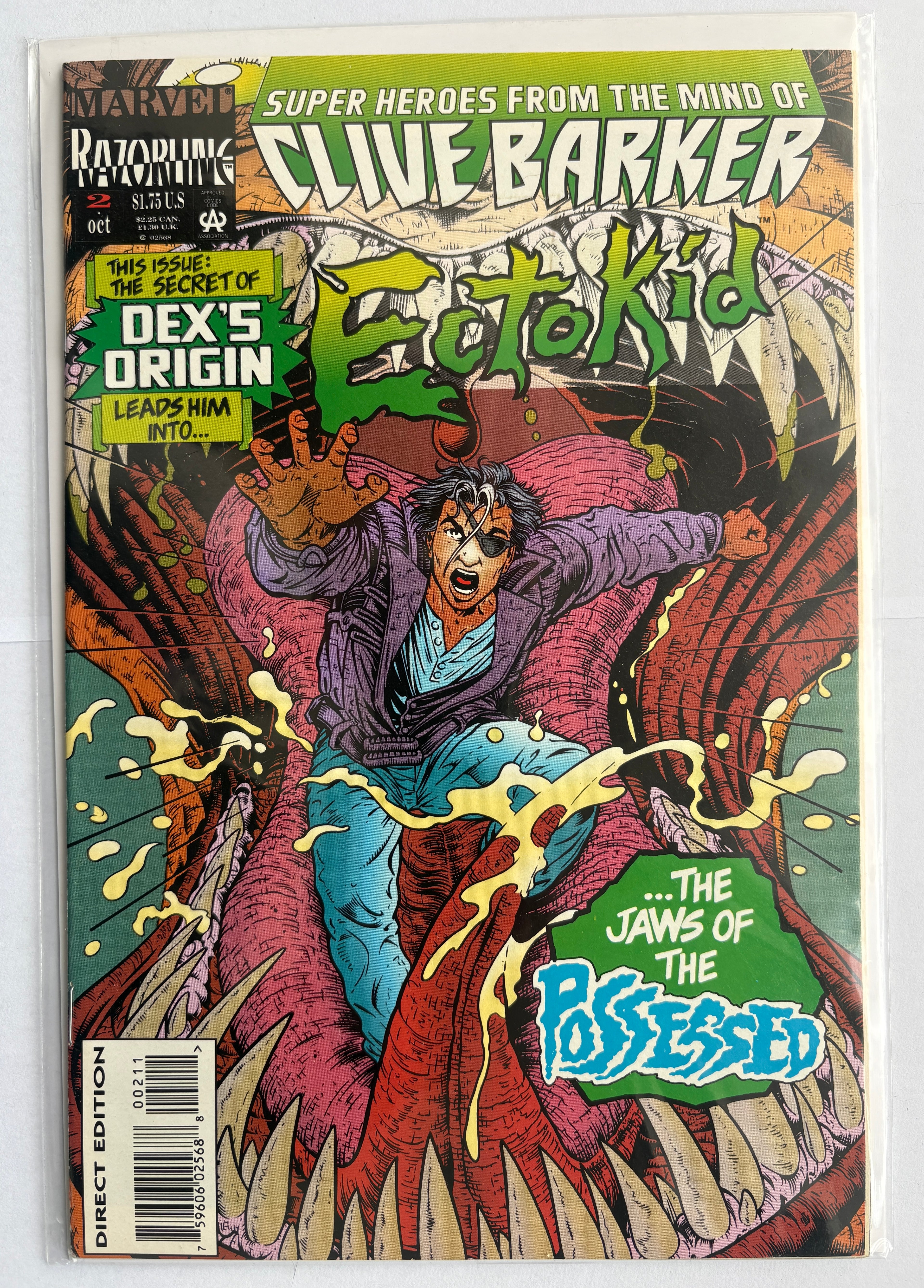 Ectokid #2 - 1st Printing Clive Barker Marvel Comics October 1993 VF+ 8.5