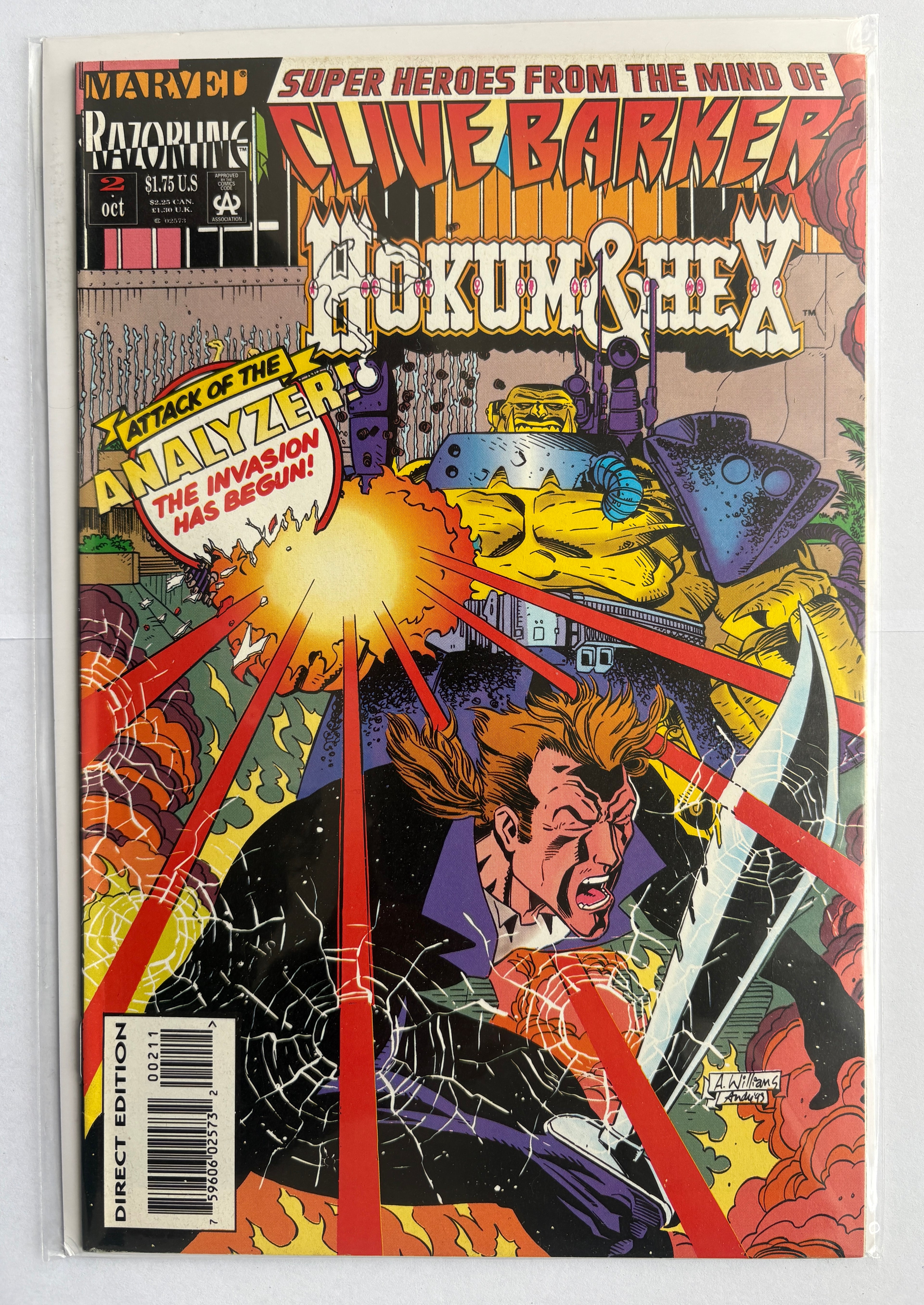 Hokum & Hex #2 - 1st Printing Clive Barker Marvel Comics October 1993 VF 8.0