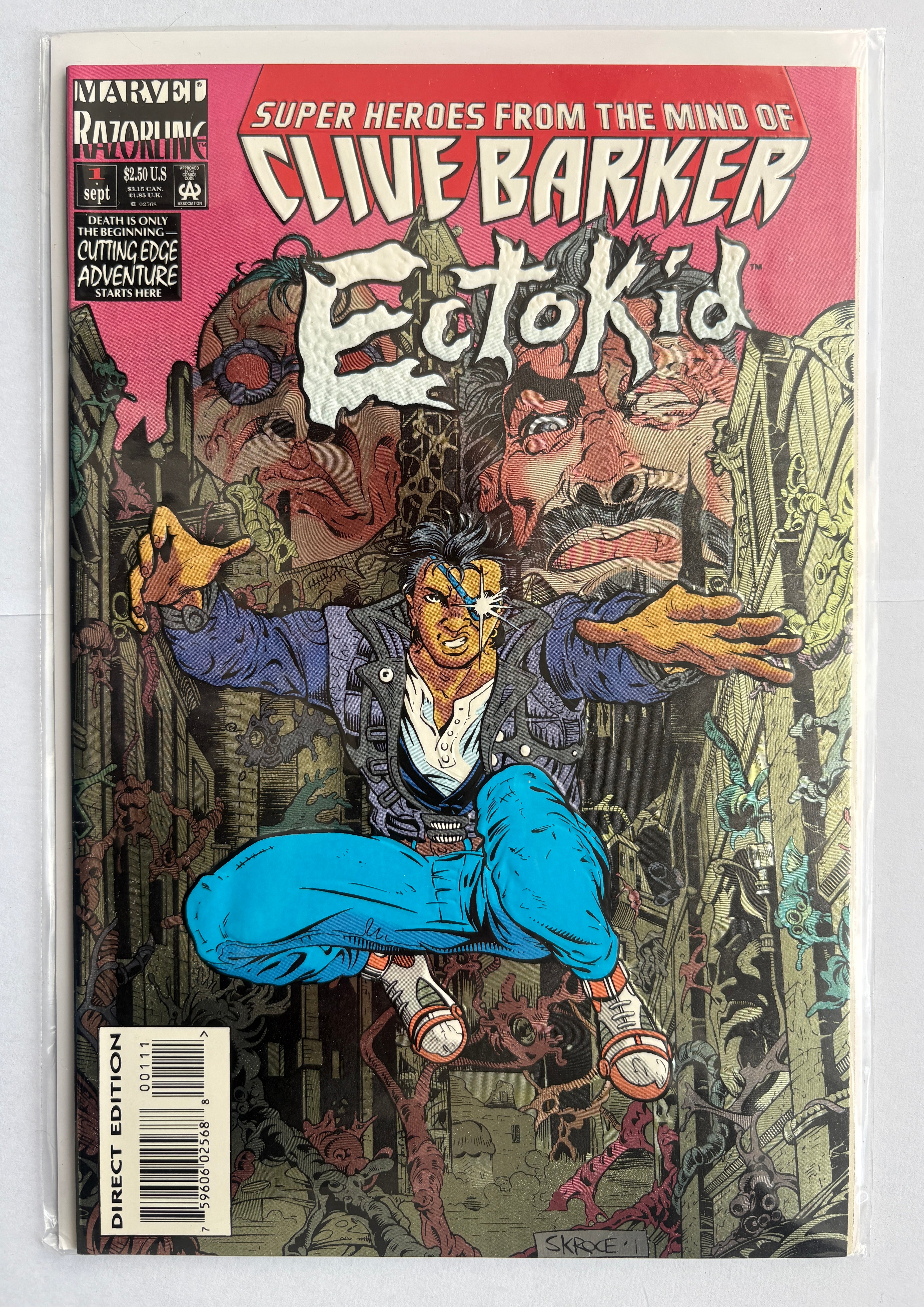 Ectokid #1 - 1st Print Foil Embossed Clive Barker Marvel Comics September 1993 NM- 9.2
