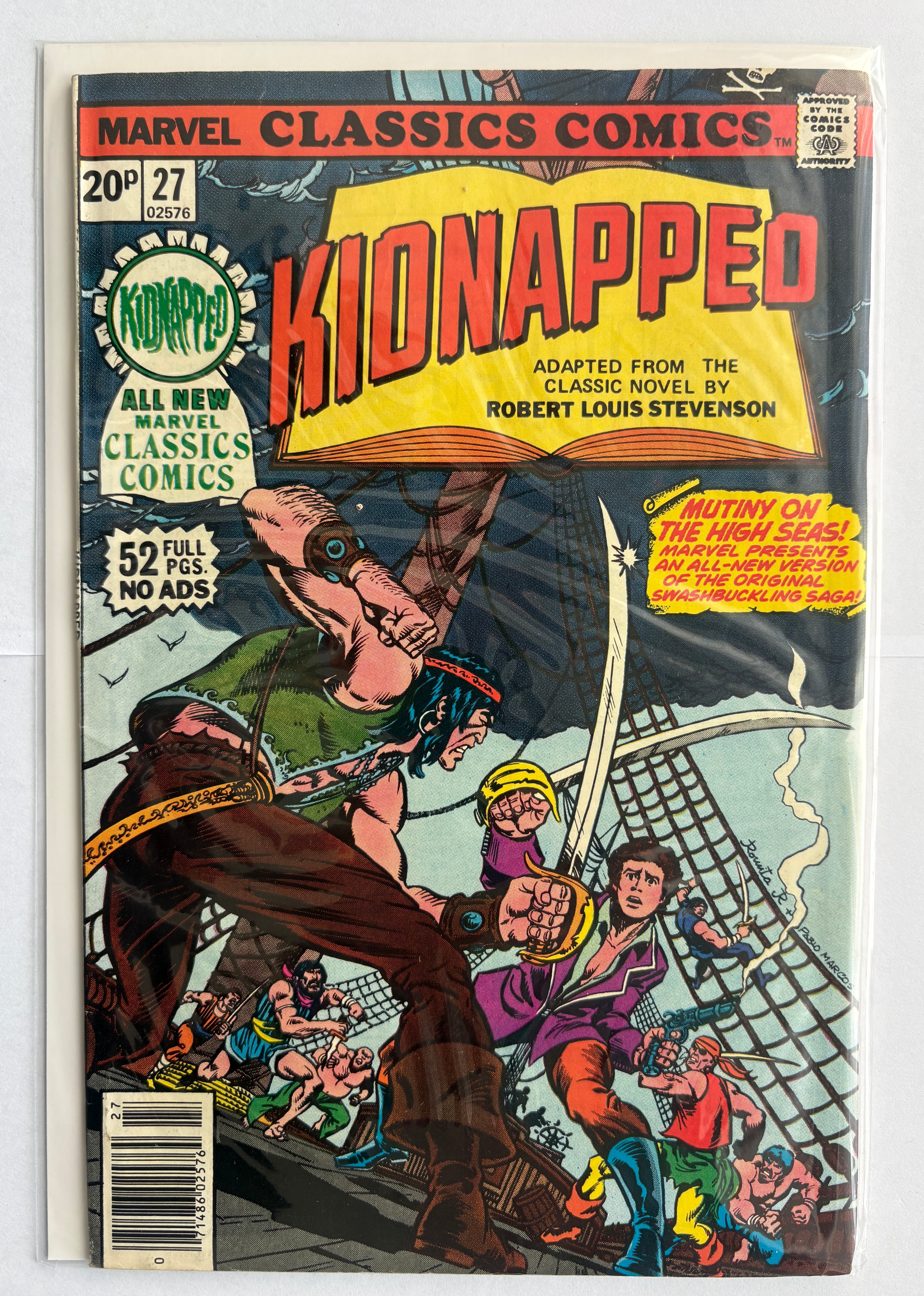 Marvel Classics Comics #27 featuring Kidnapped - UK Variant 1977 VF- 7.5