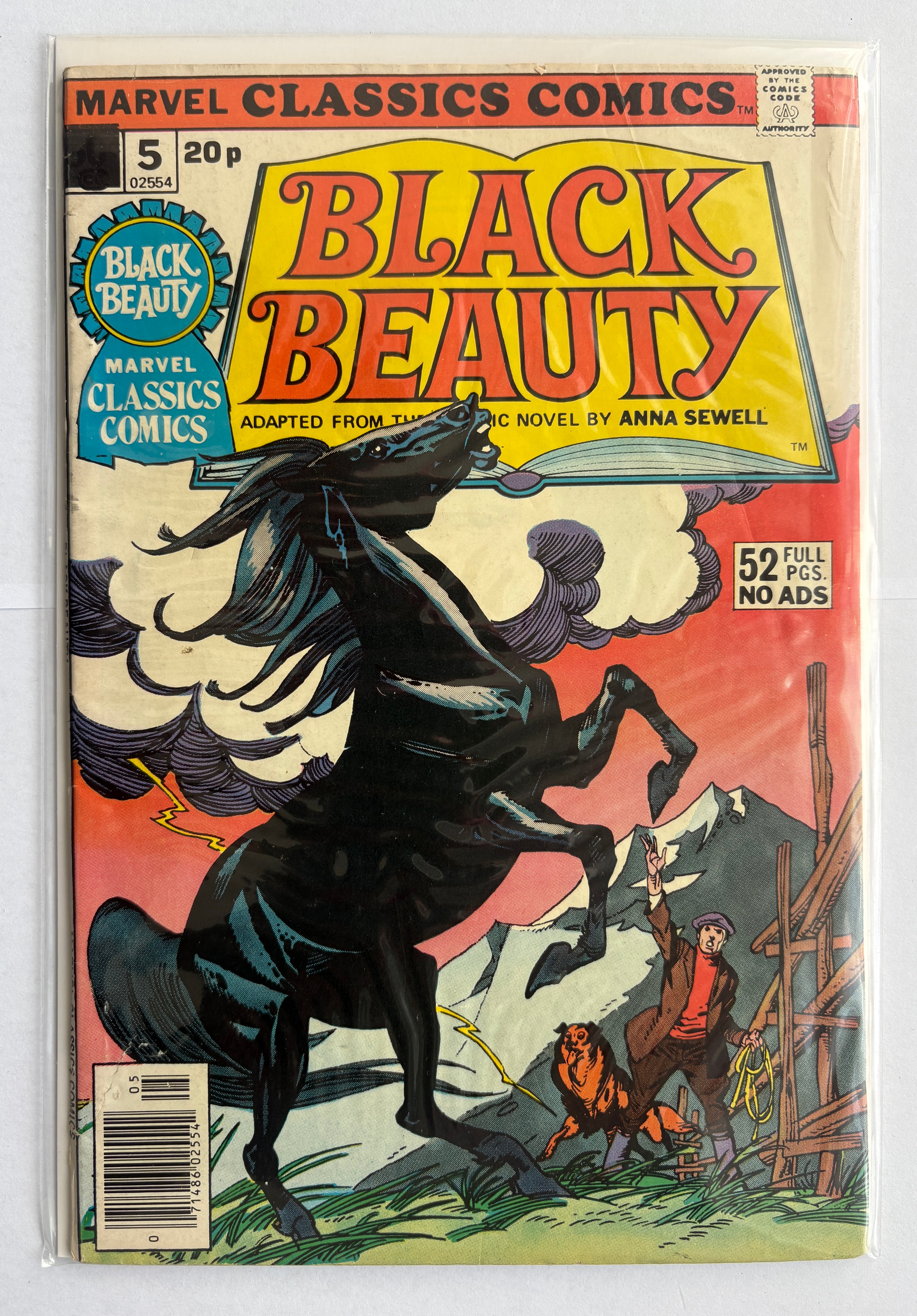 Marvel Classics Comics #5 featuring Black Beauty - UK Variant 1976 F/VF 7.0