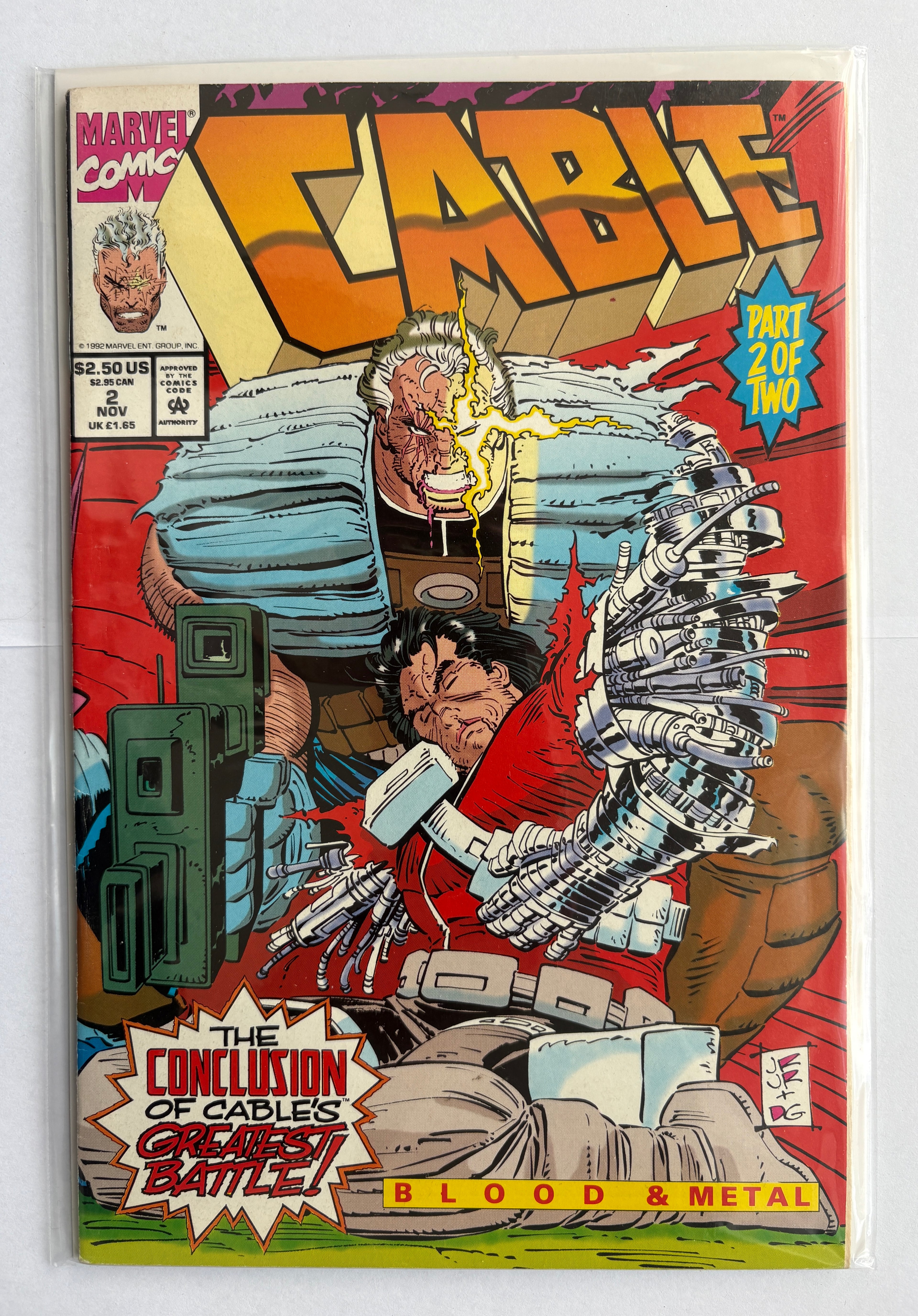 Cable #2 (Part 2 of 2)  Marvel Comics November 1992 VF 8.0