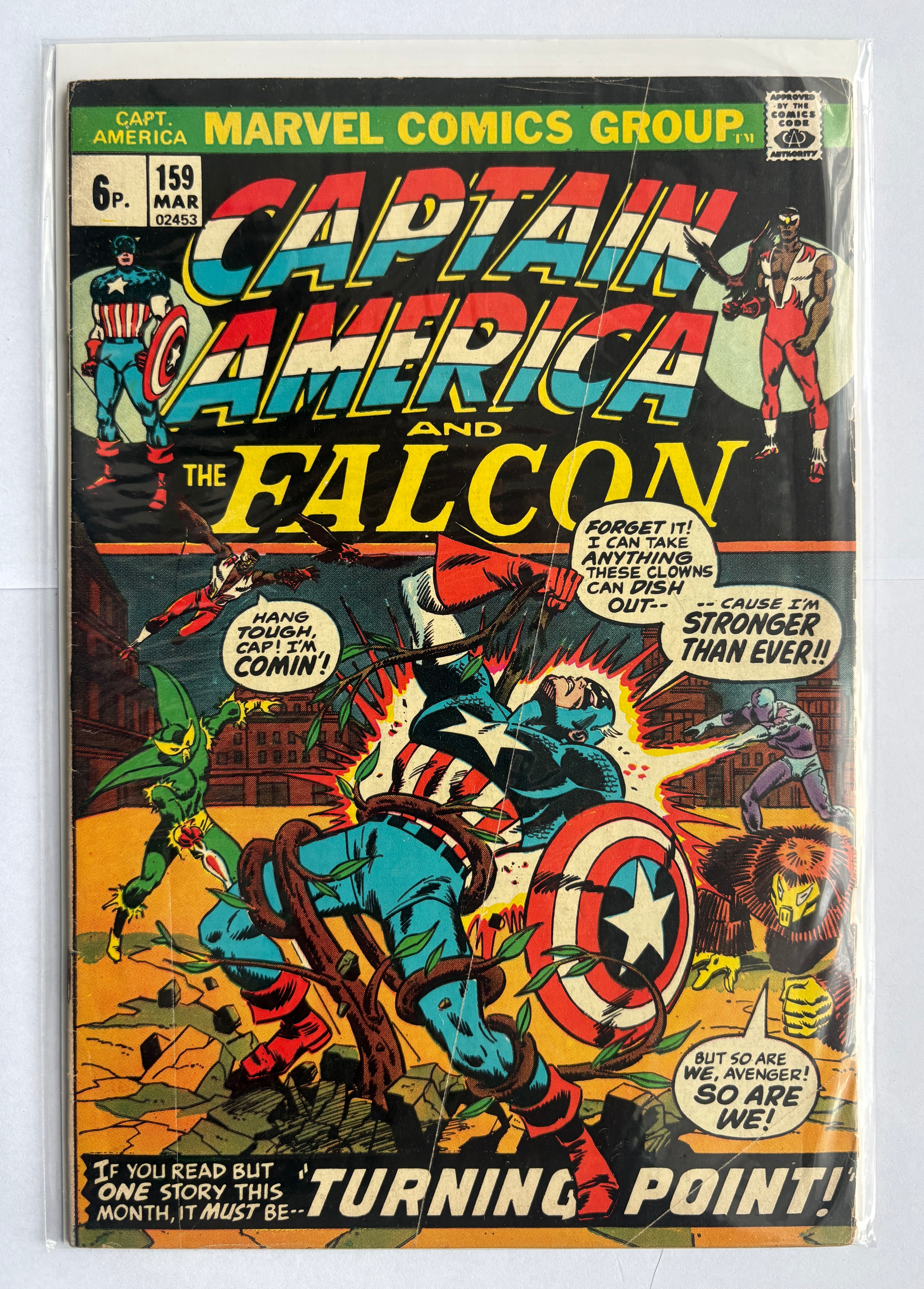 Captain America and the Falcon #159 - Marvel Comics UK Variant March 1973 FN 6.0