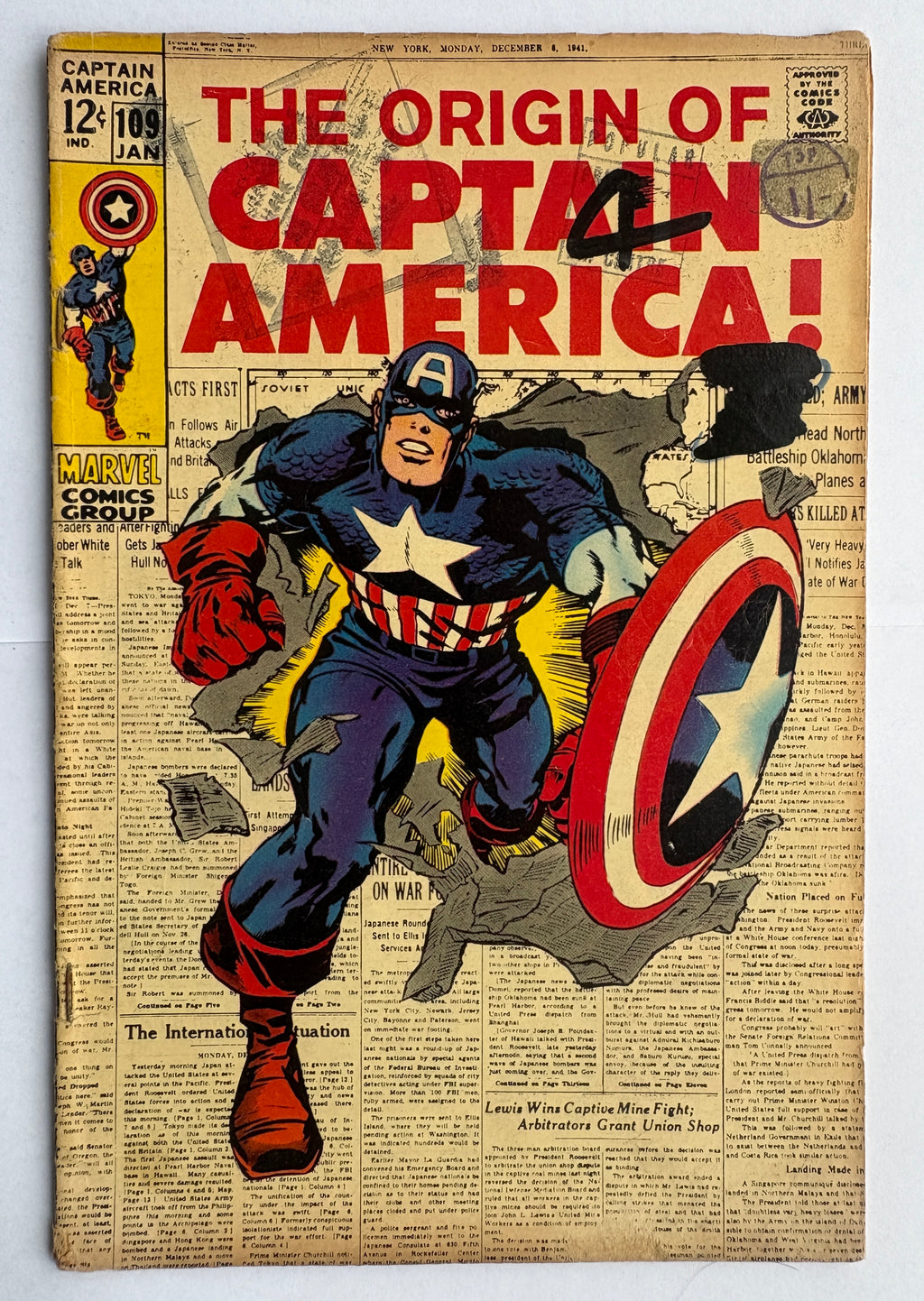 Captain America 109 - Marvel Comics Group - January 1969 GD/VG 3.0