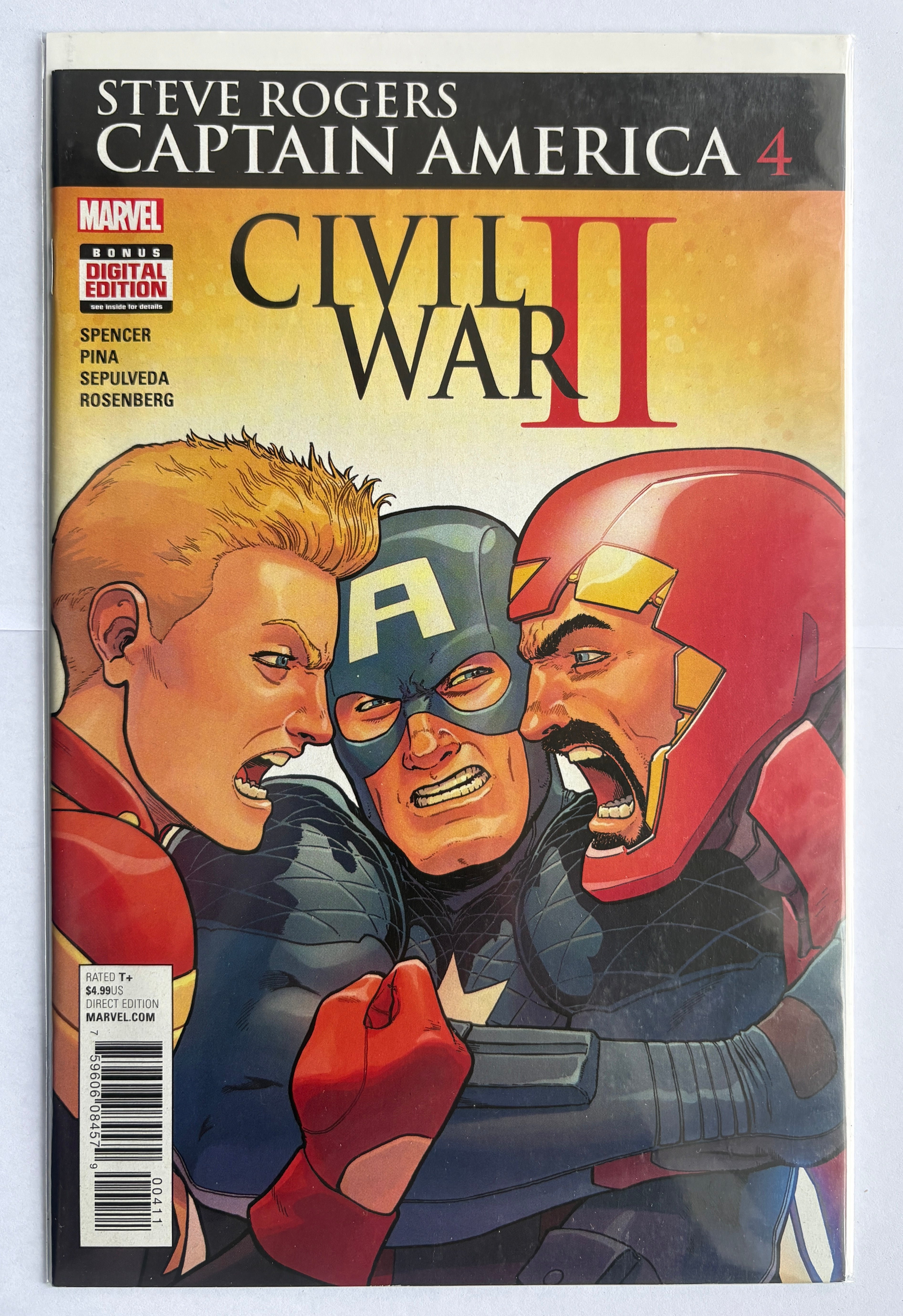 Captain America: Steve Rogers #4 - Civil War II 1st Printing Oct 2016 VF+ 8.5