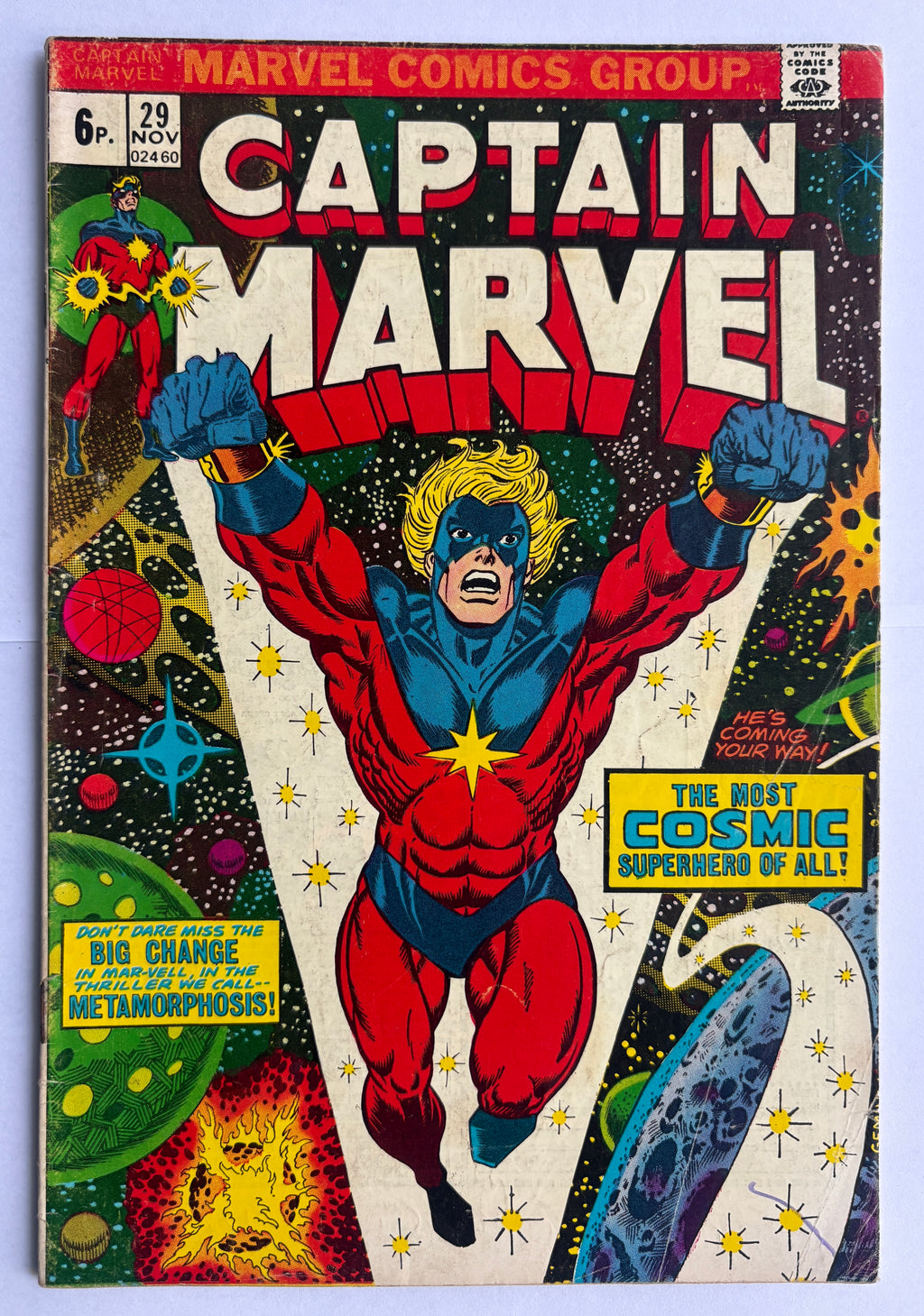 Captain Marvel #29 - UK Variant Marvel Comics November 1973 VG 4.0