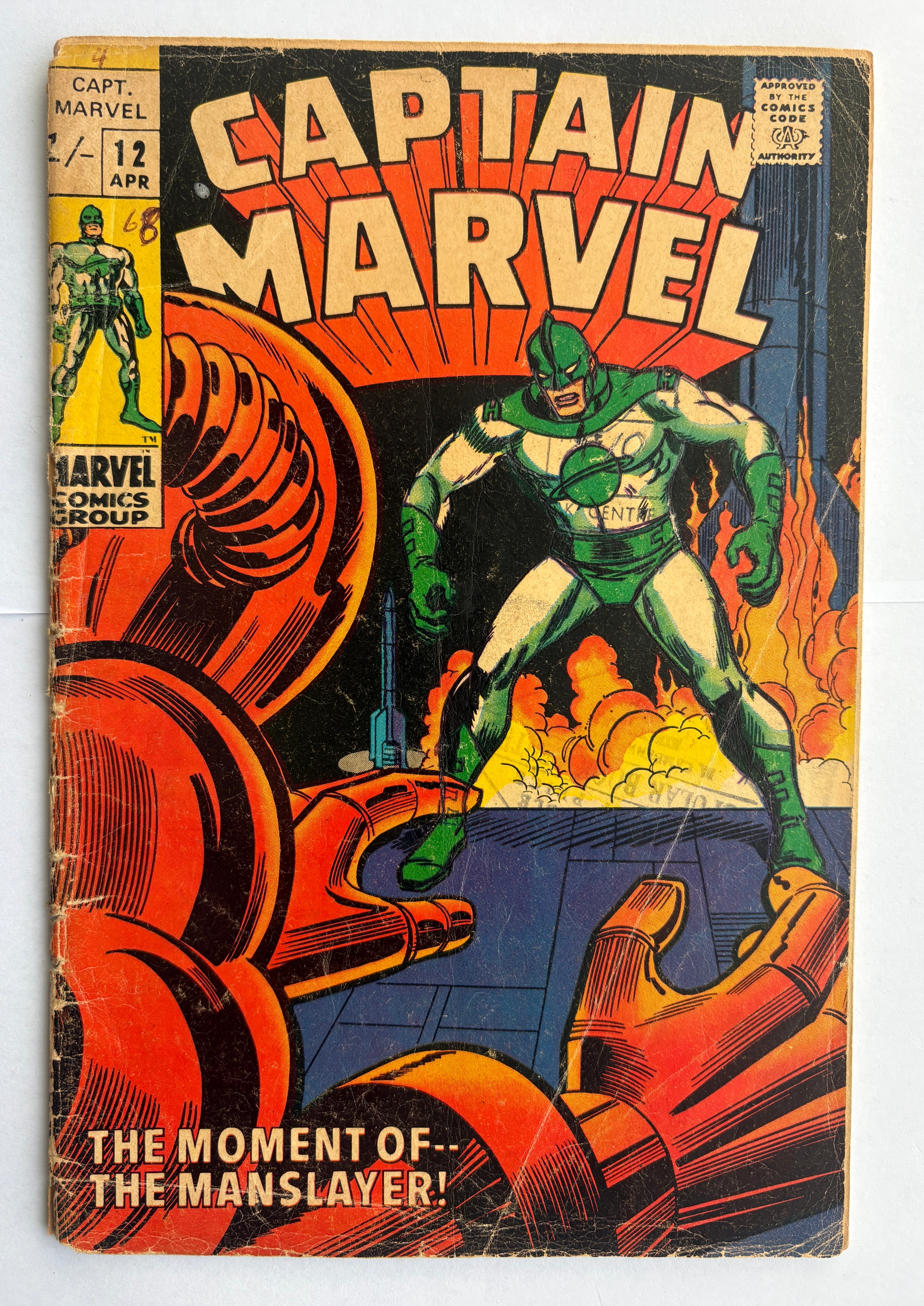 Captain Marvel #12 - Marvel Comics - UK Variant - April 1969 GD- 1.8