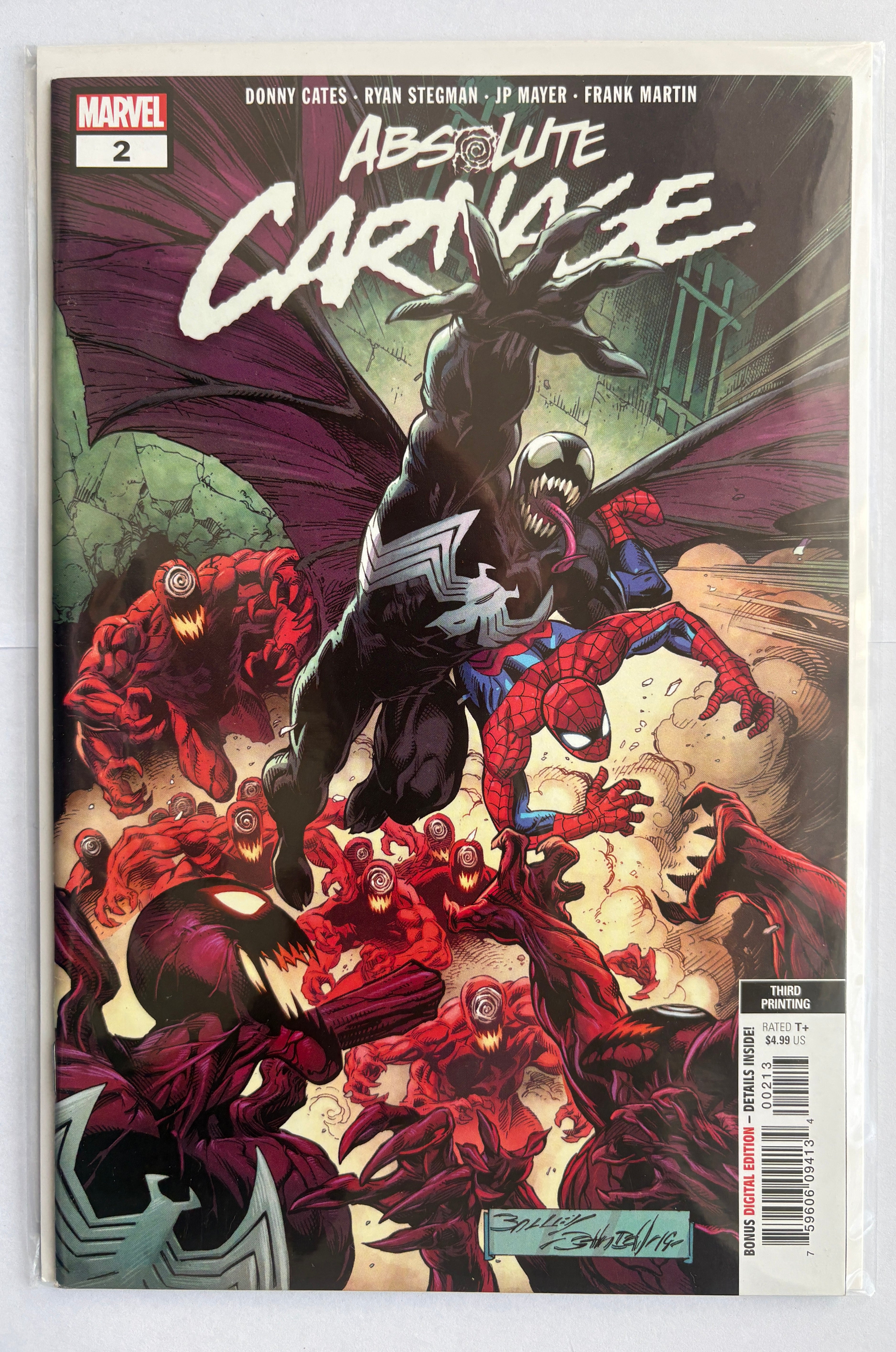 Absolute Carnage #2 - 3rd Printing Marvel Comics December 2019 VF+ 8.5