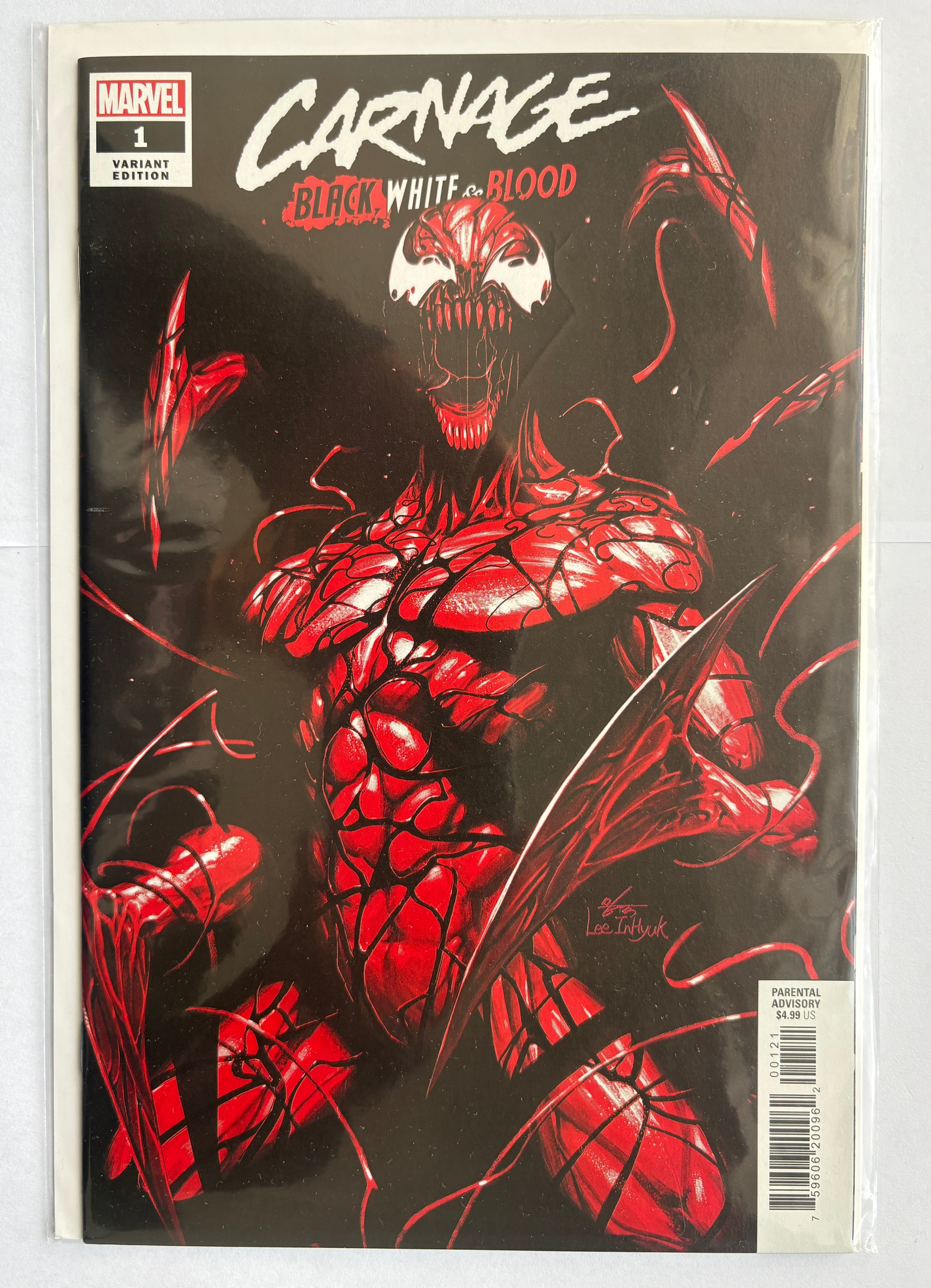 Carnage: Black, White & Blood #1 - Inhyuk Lee Variant May 2021 NM 9.4