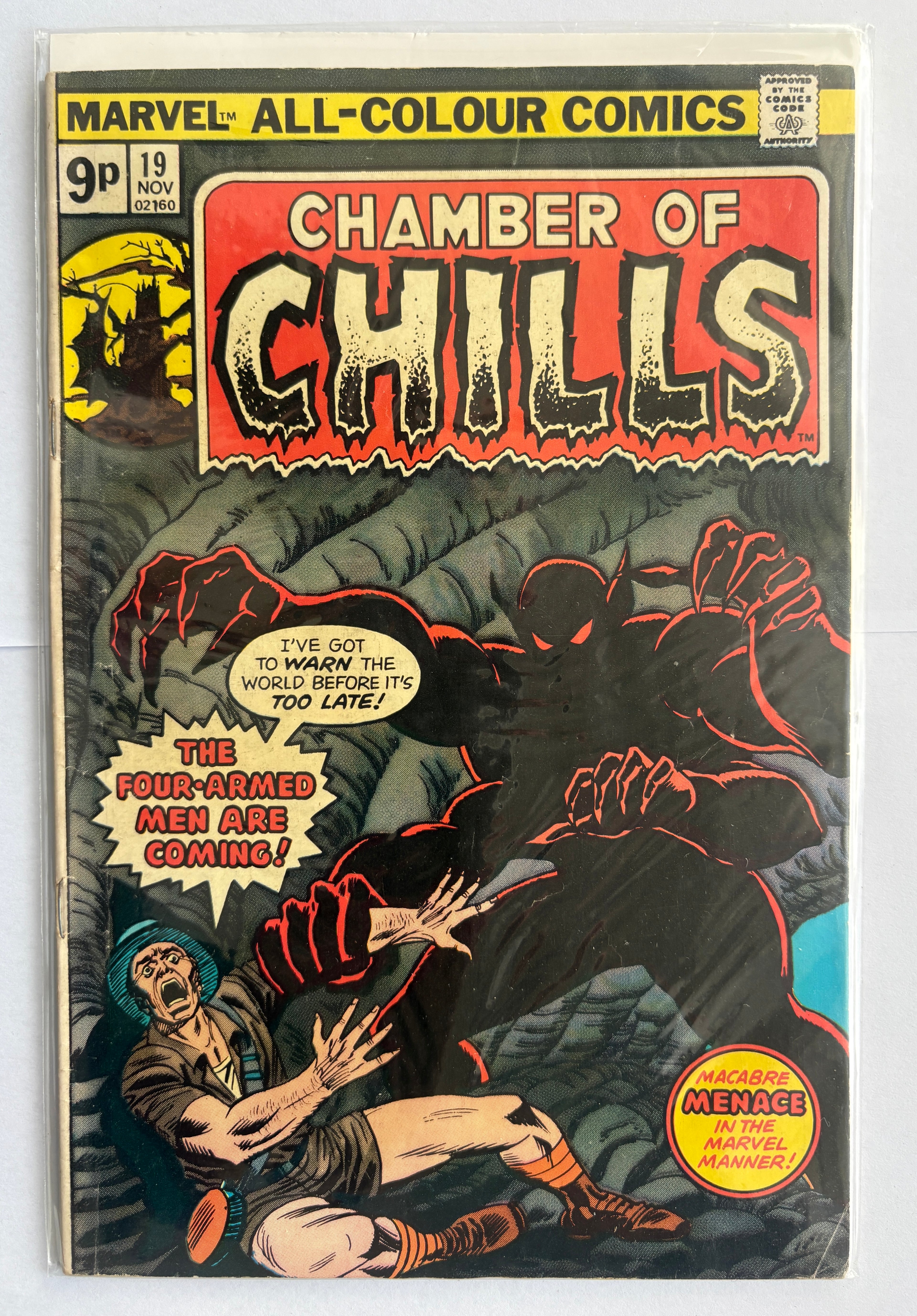 Chamber of Chills #19 - UK Variant - Marvel Comics November 1975 FN 6.0