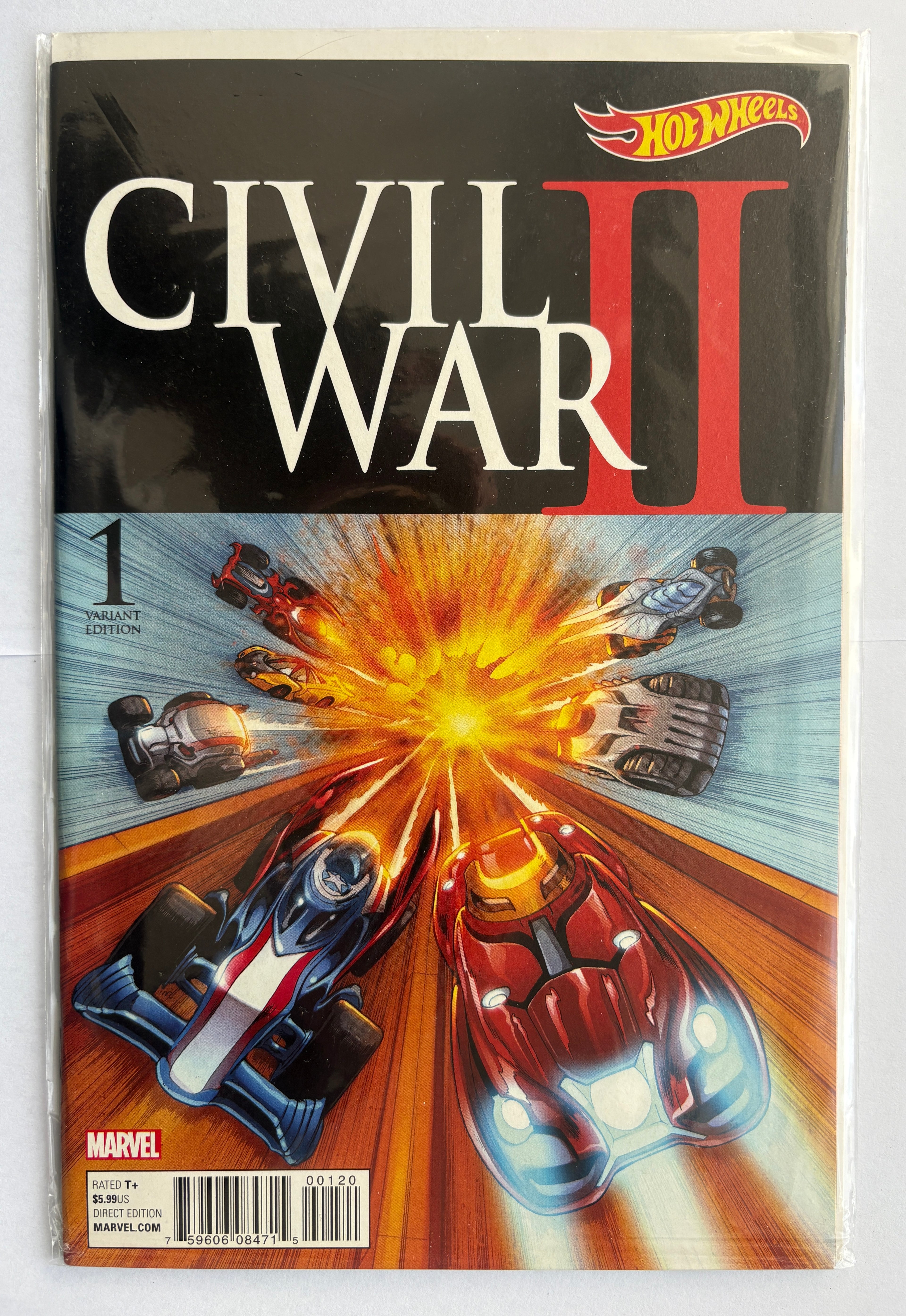 CIVIL WAR II #1 - Hot Wheels Variant - Marvel Comics - August 2016 VF+ 8.5