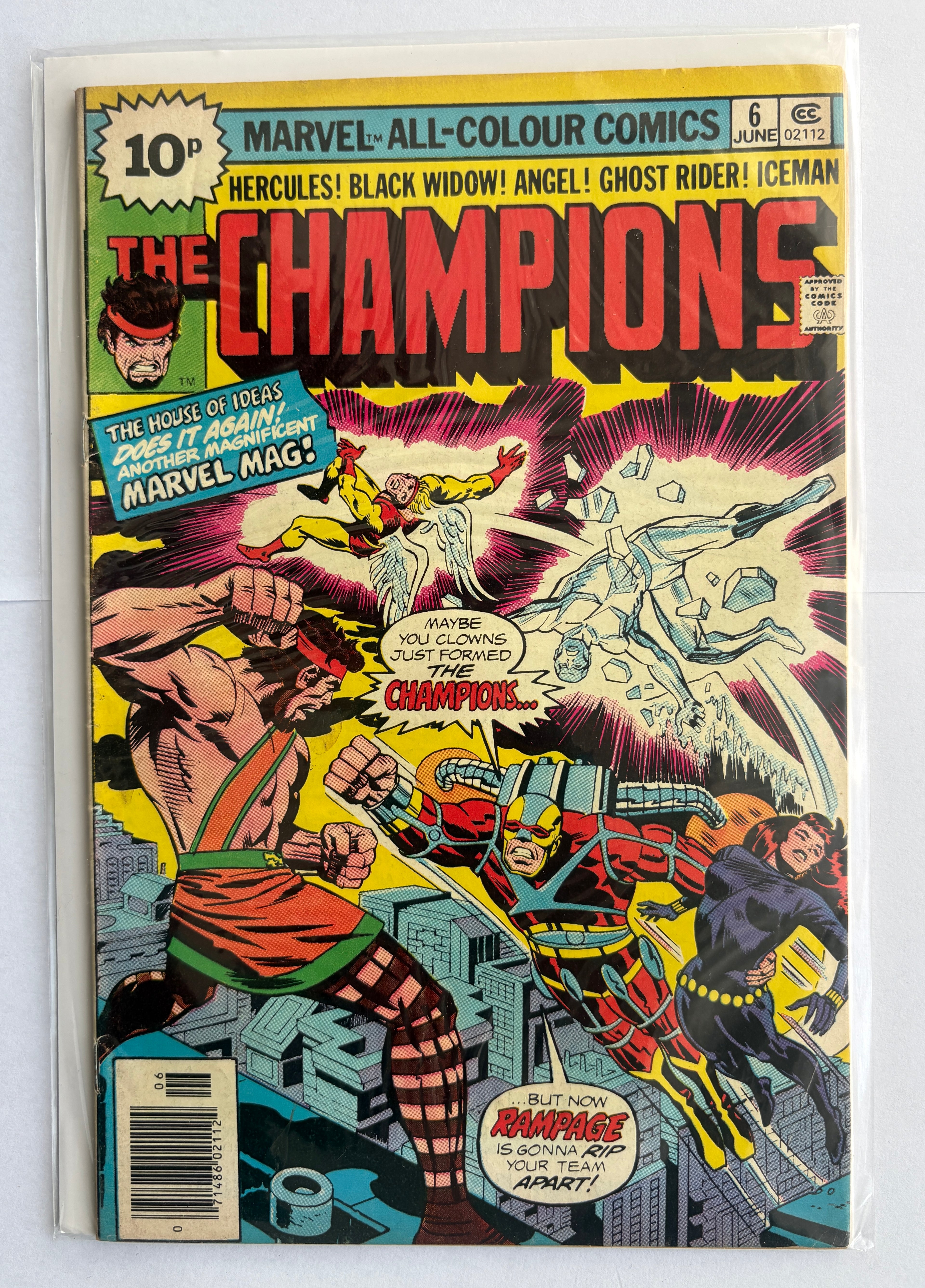 The Champions #6 - UK Variant Marvel Comics June 1976 VG/FN 5.0