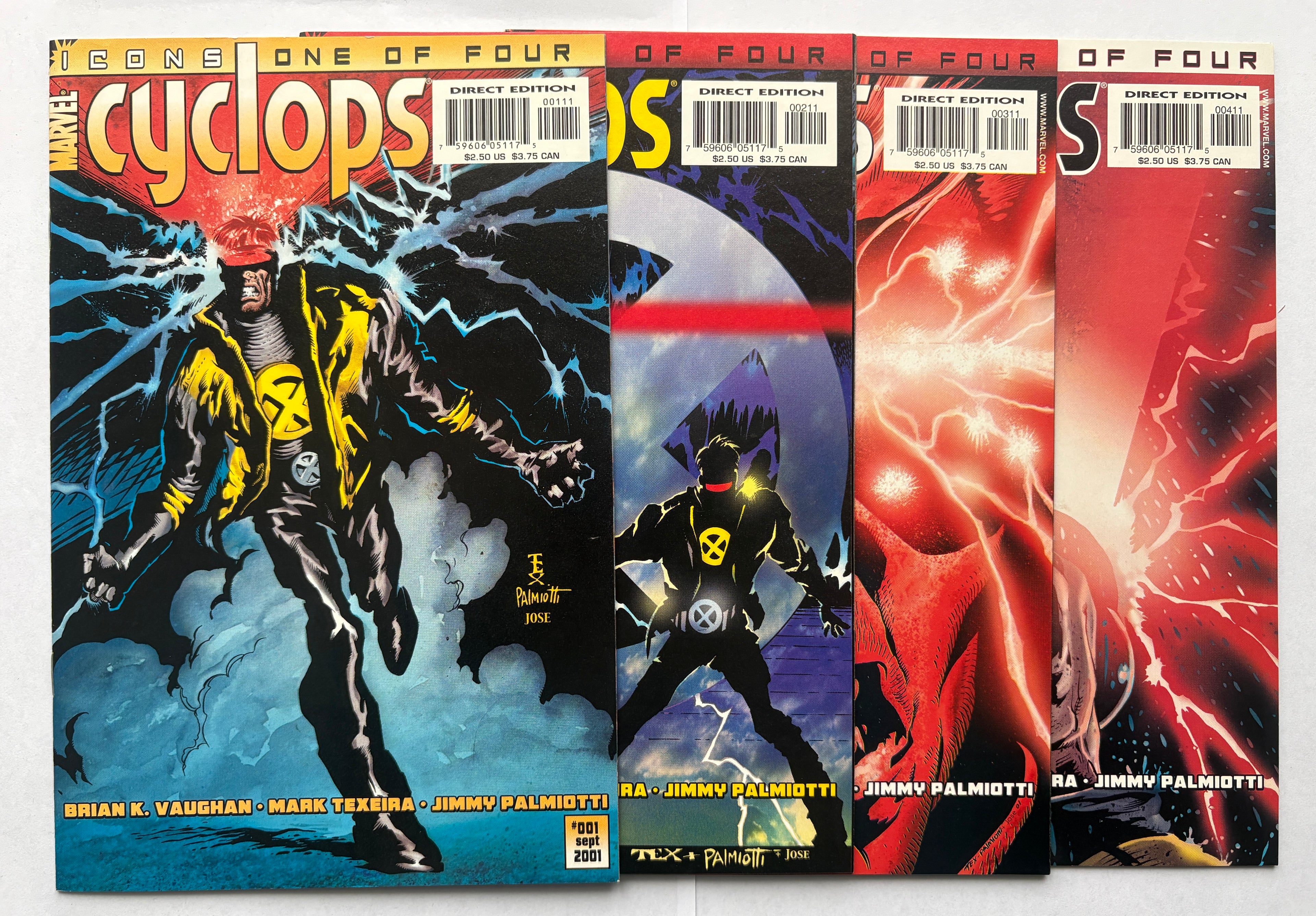 Marvel - ICONS - CYCLOPS Vol:1 #1 - 4 - X-Men - Complete Set of 4 - 2001 VF+ 8.5