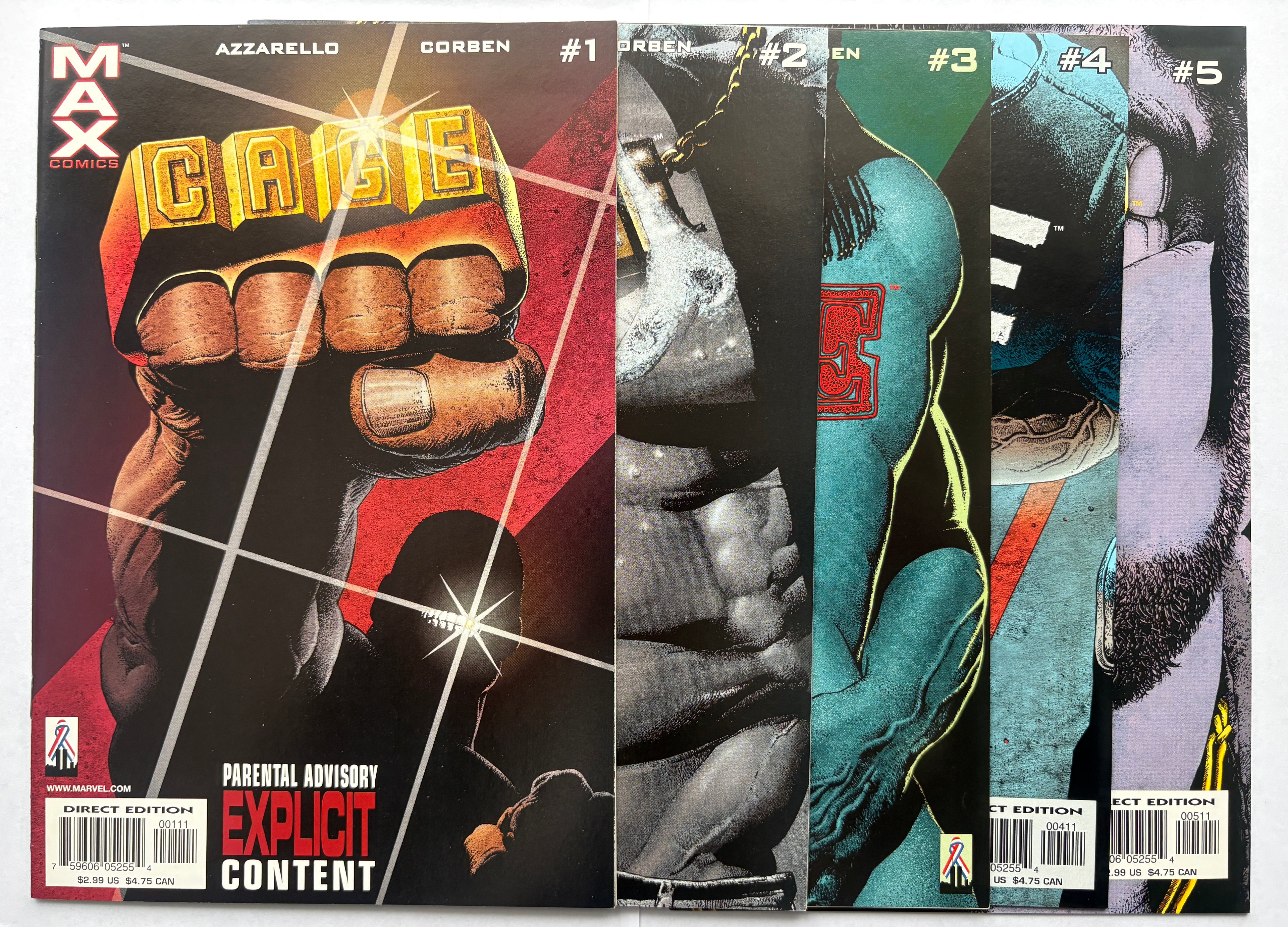 Cage #1 to 5 - Max Comics 5 Issue Set Marvel 2002 VF/NM 9.0