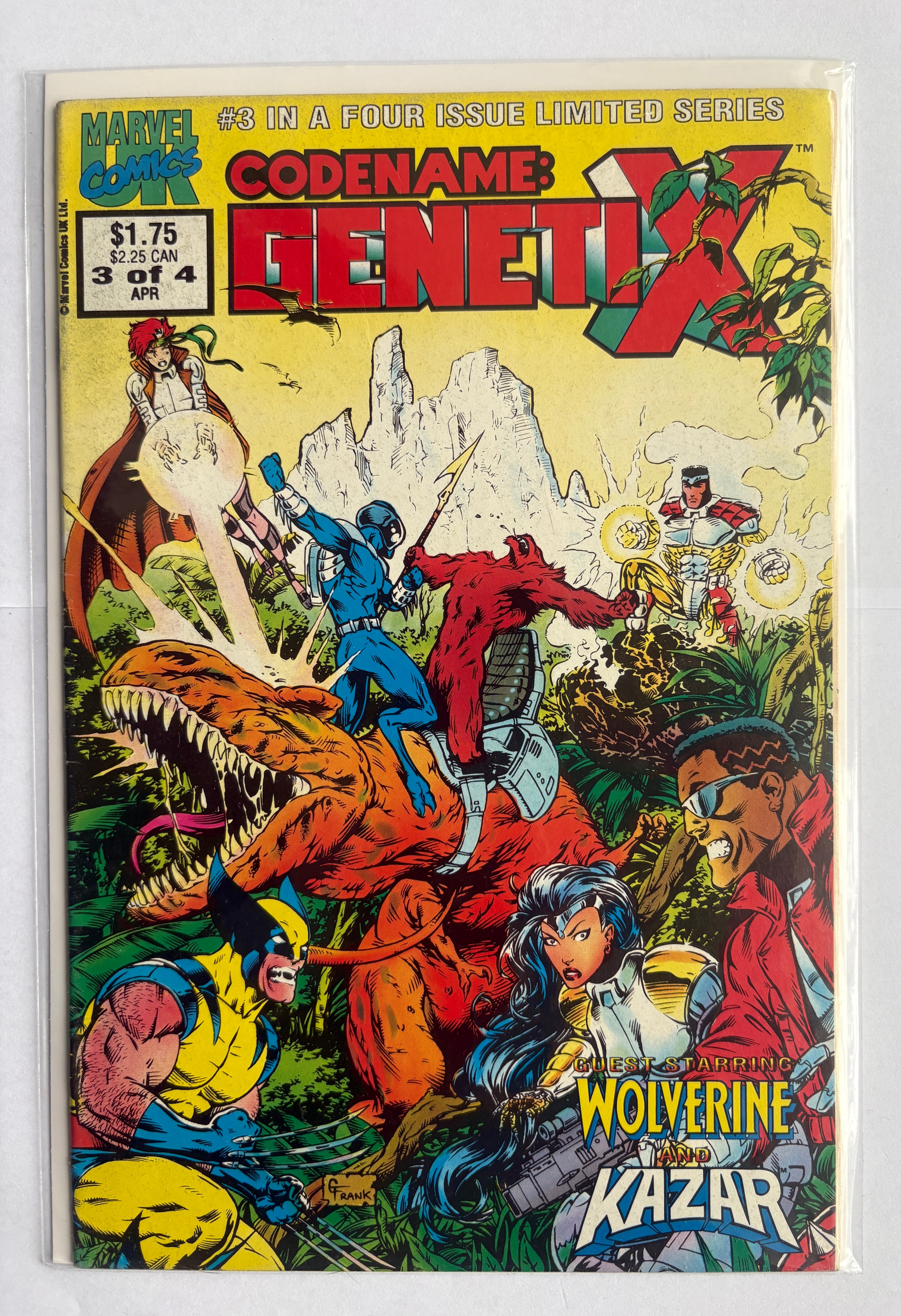 Codename: GenetiX #3 (3 of 4) Marvel Comics April 1993 FN 6.0