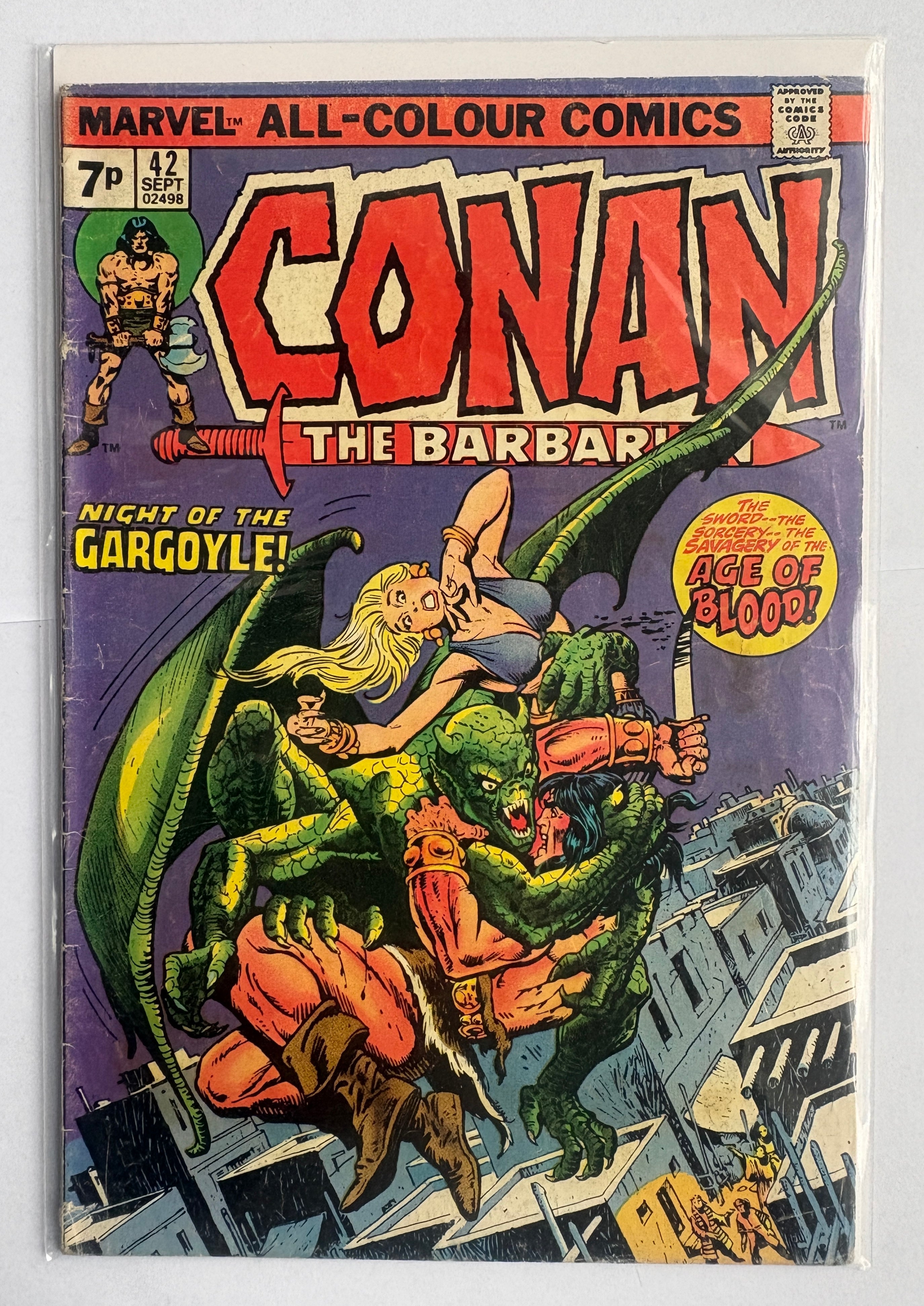 Conan the Barbarian #42 - Marvel Comics UK Variant September 1974 VG 4.0