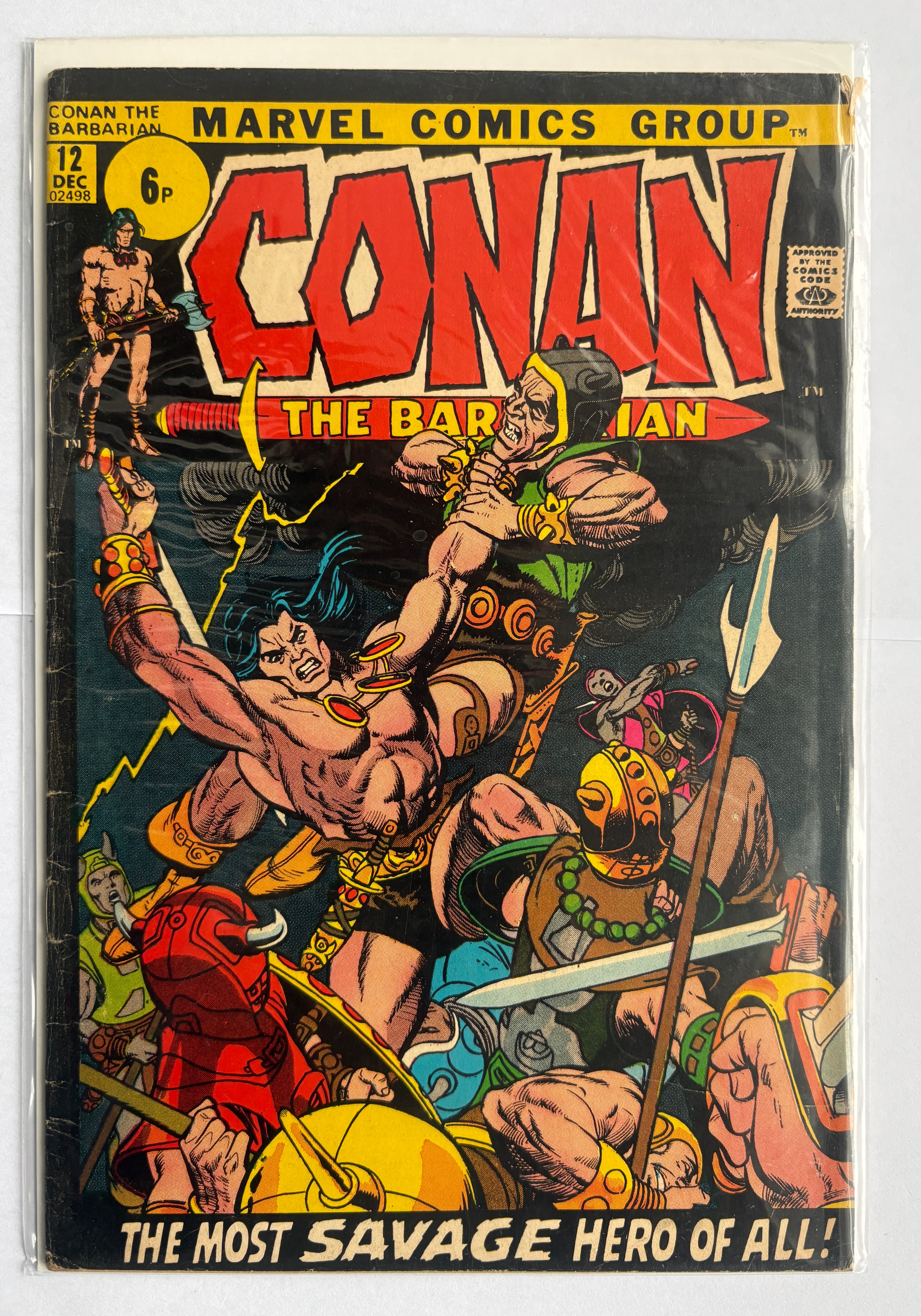 Conan the Barbarian #12 - Marvel Comics UK Variant - December 1971 VG 4.0