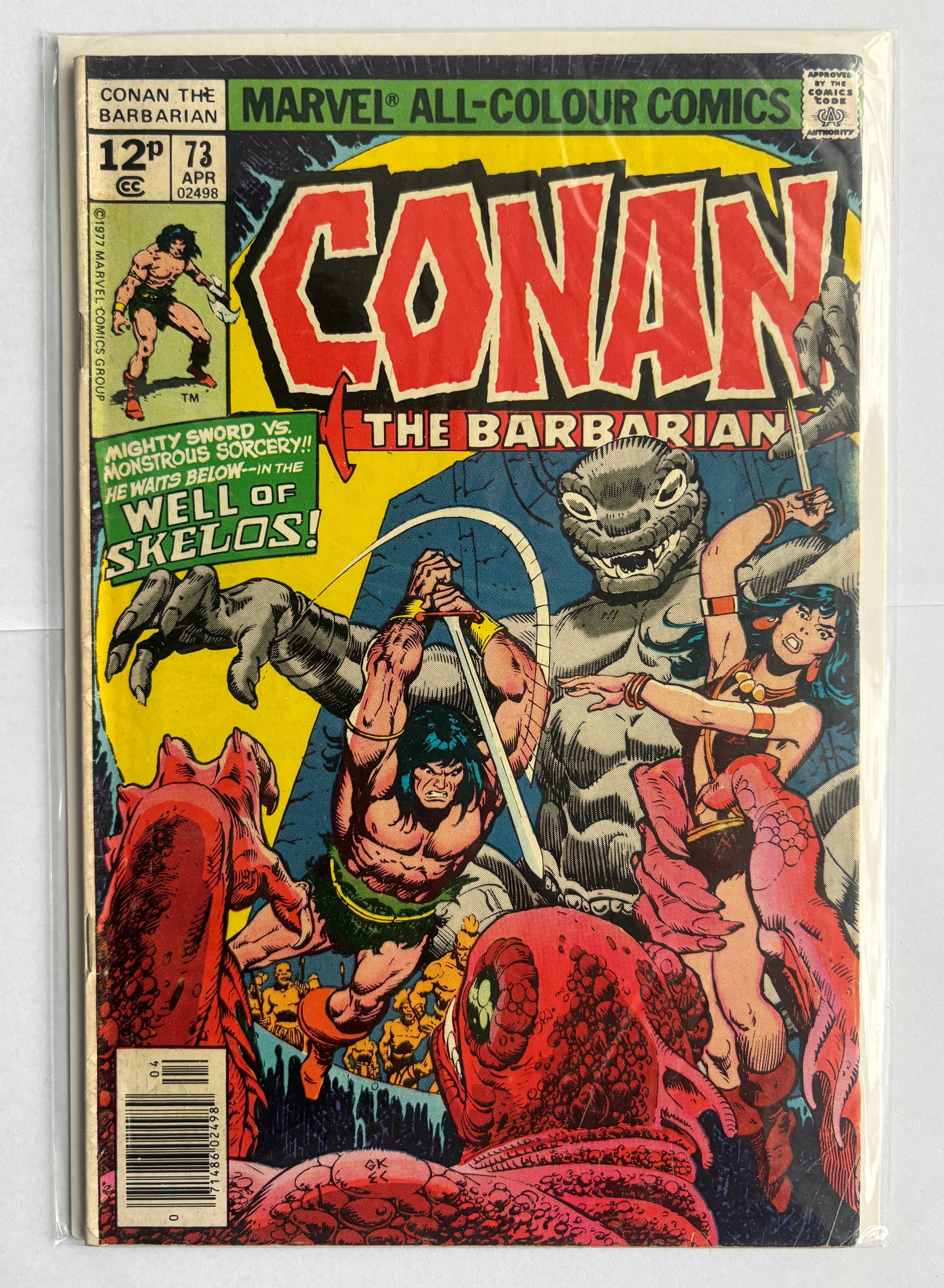 Conan the Barbarian #73 - Marvel Comics UK Variant - April 1977 VG/FN 5.0