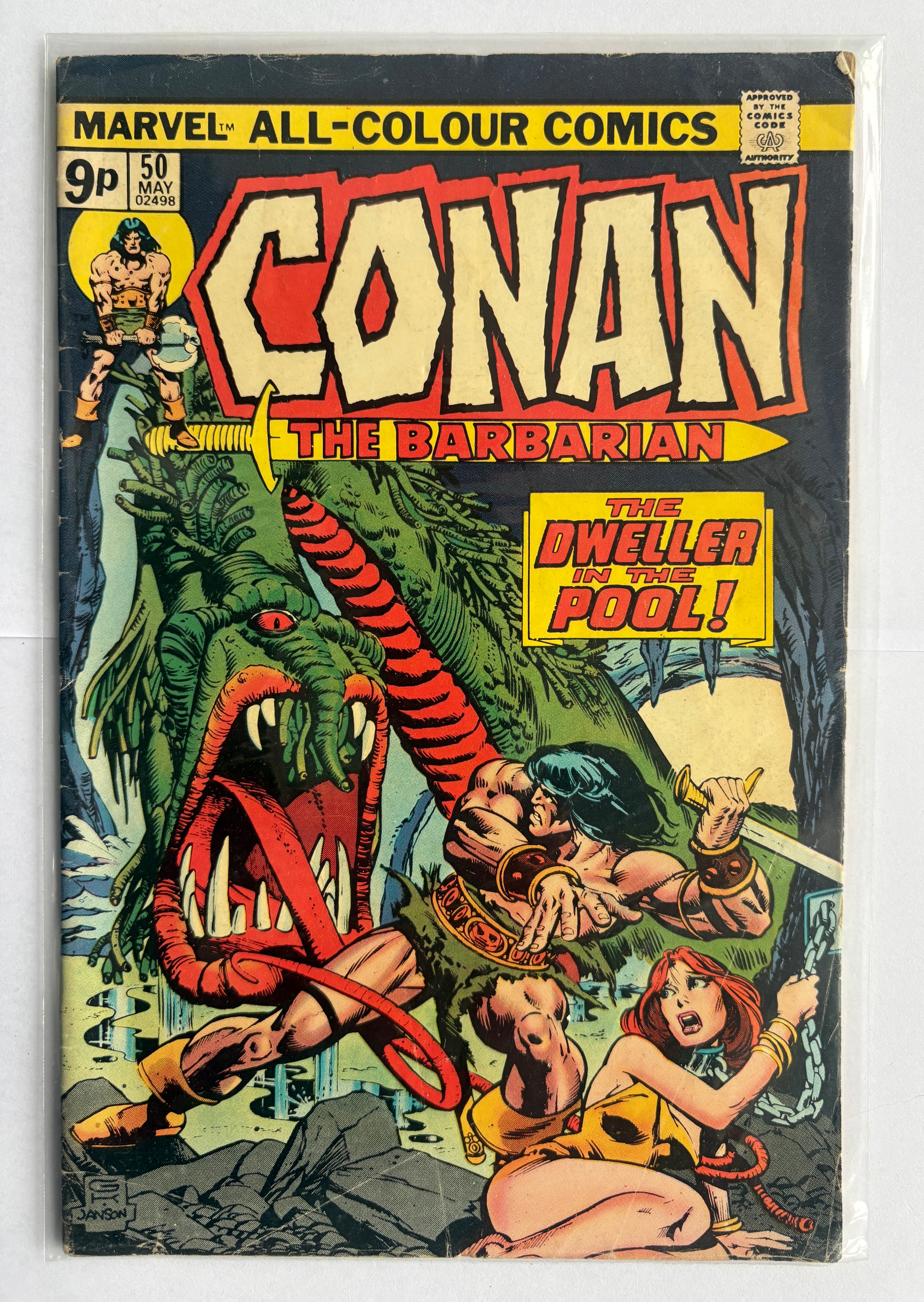 Conan the Barbarian #50 - Marvel Comics UK Variant - May 1975 VG/FN 5.0
