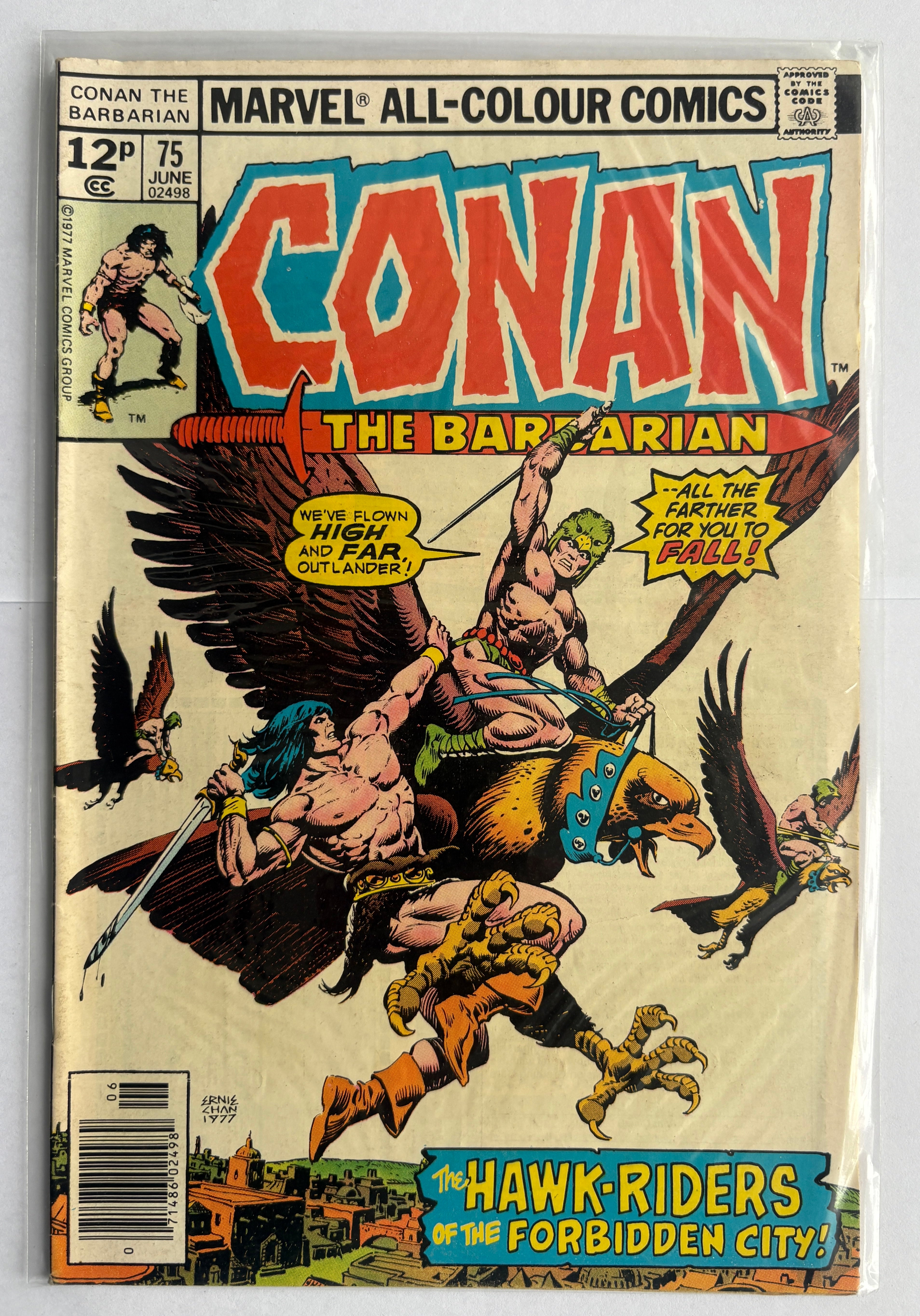 Conan the Barbarian #75 - Marvel Comics UK Variant - June 1977 FN 6.0