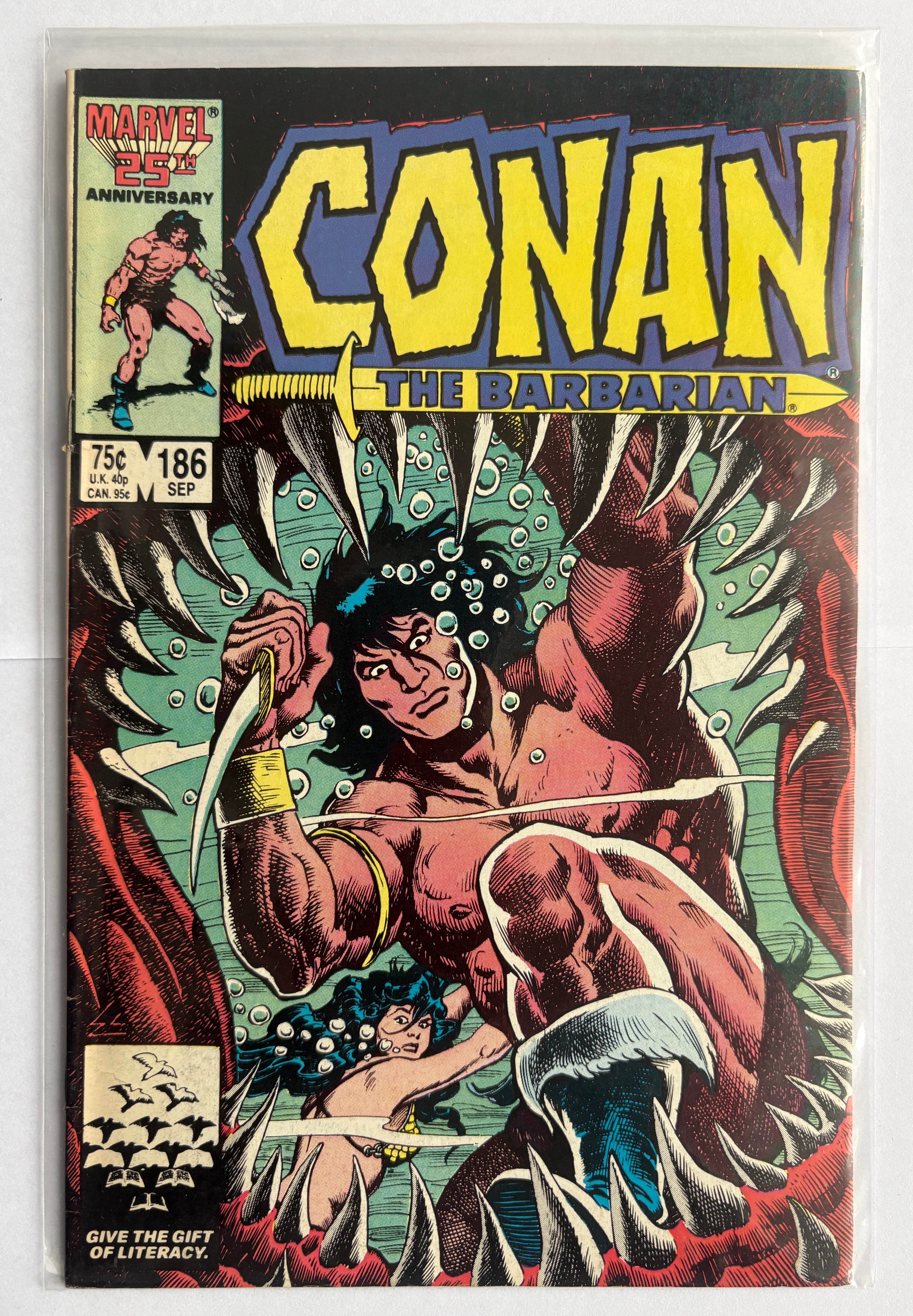 Conan the Barbarian #186 - Marvel Comics - September 1986 F/VF 7.0