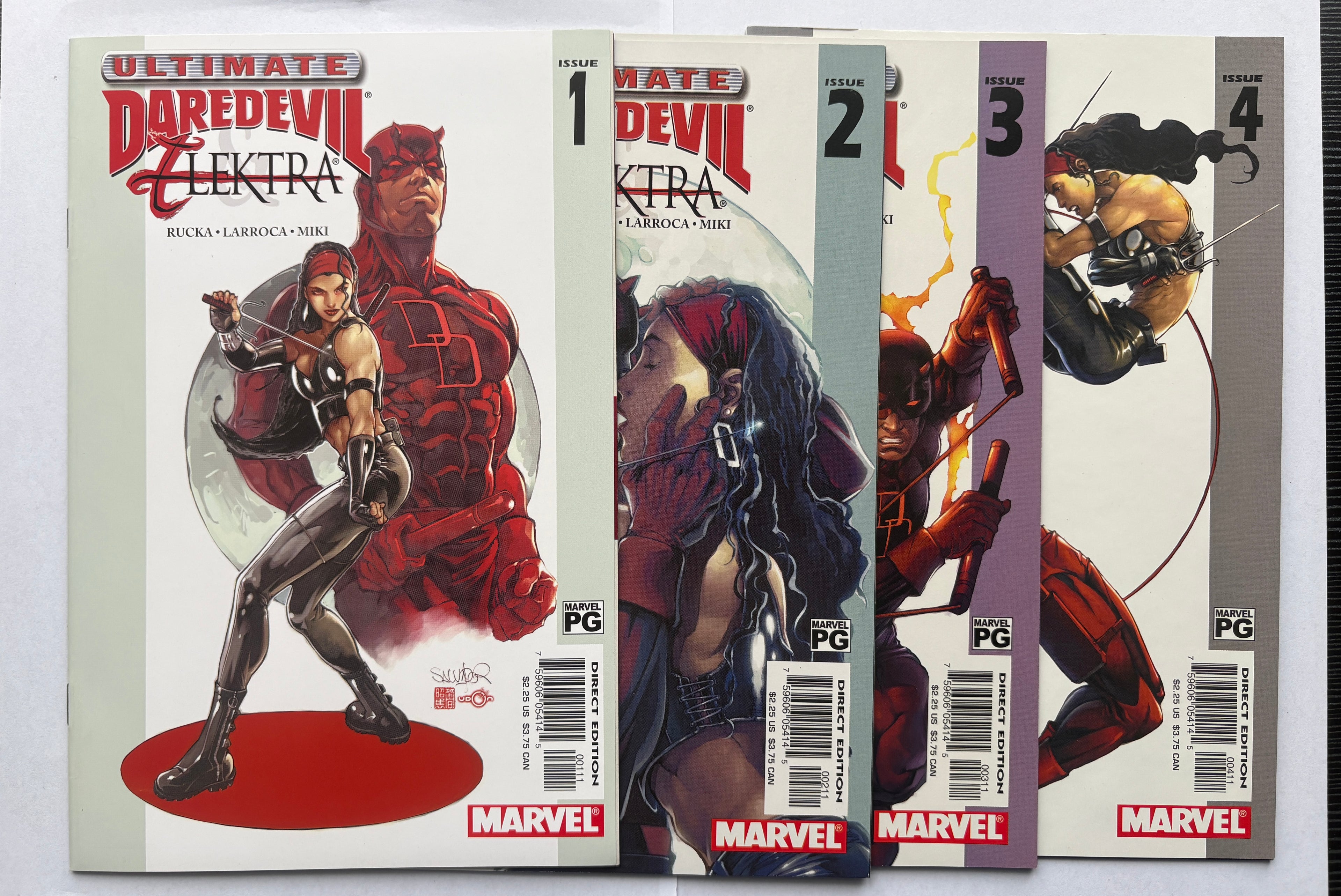 Ultimate Daredevil Elektra #1 to 4  Set of 4 Comics Marvel 2003 VF/NM 9.0