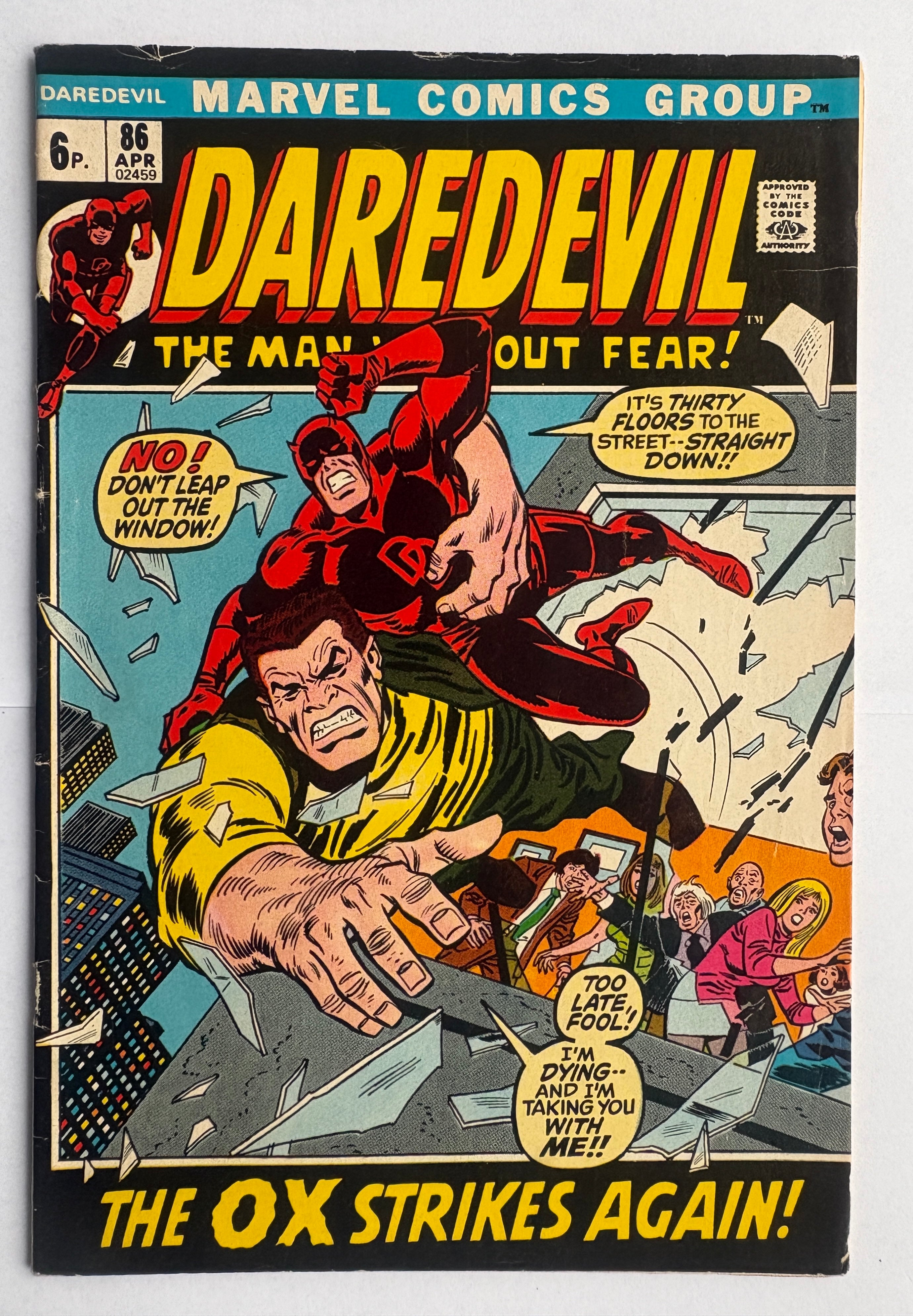 Daredevil #86 The Man Without Fear -  Marvel UK Variant April 1972 FN 6.0