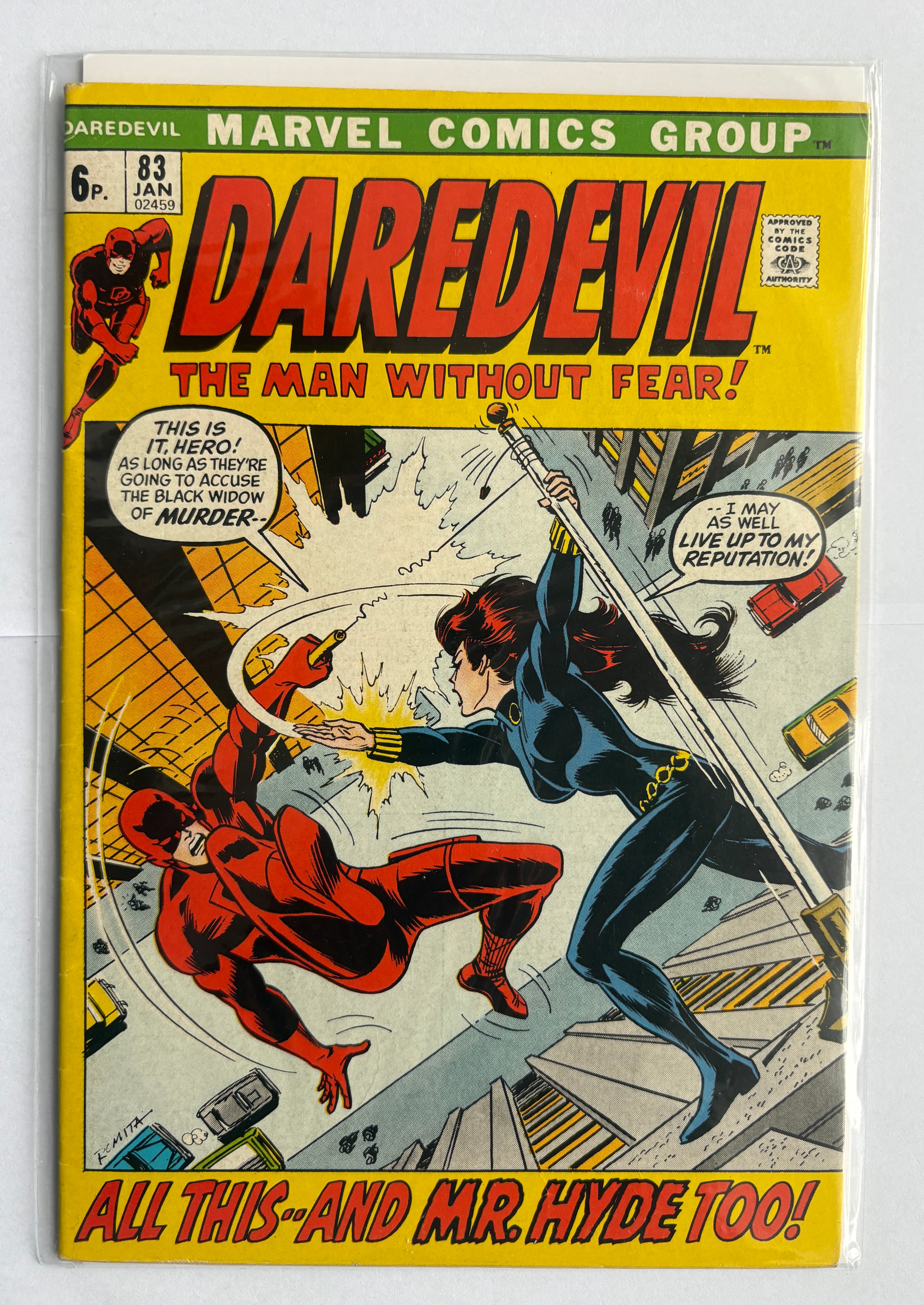 Daredevil #83 The Man Without Fear -  Marvel UK Variant January 1972 F/VF 7.0